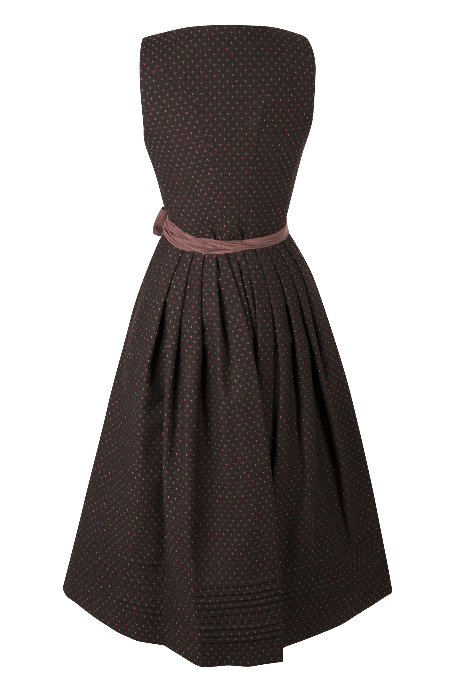 3048-1088-br9-23-08-2902794 Gottseidank Dirndl Hedi in dunkelbraun mit Wechselschürzenband - Rückansicht