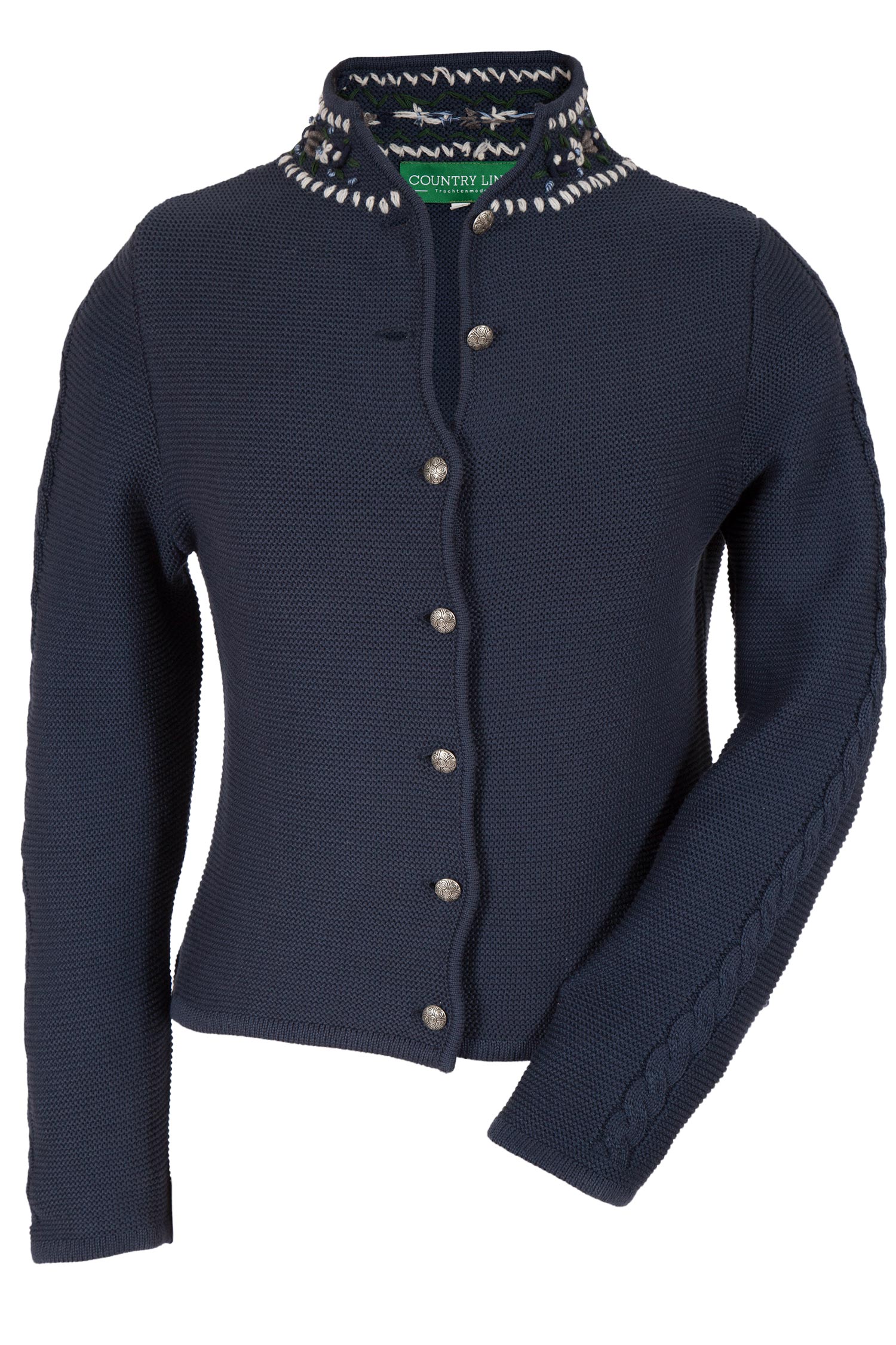 trachten-strickjacke-marine-2210-1257-bl9-19-11b-0748-a Trachten Strickjacke in marine mit Stehkragen