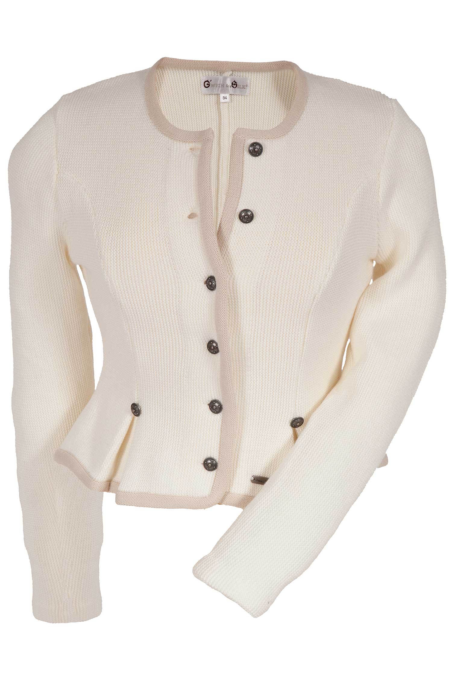 Trachten Strickjacke Strickjacke Damen Natur Damen Trachten