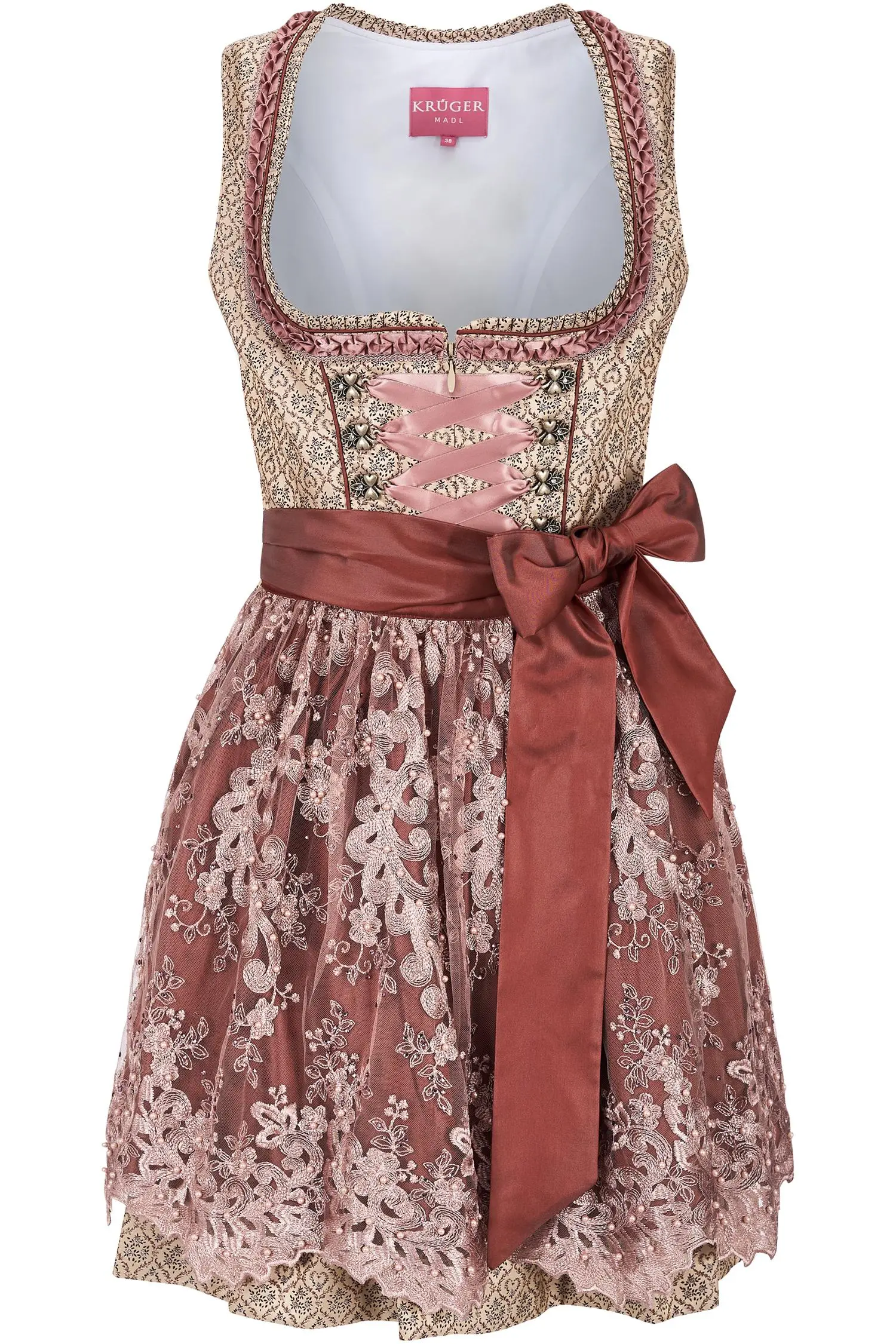 Dirndl Despina von Krüger in Beige/Rot Dirndl Despina von Krüger