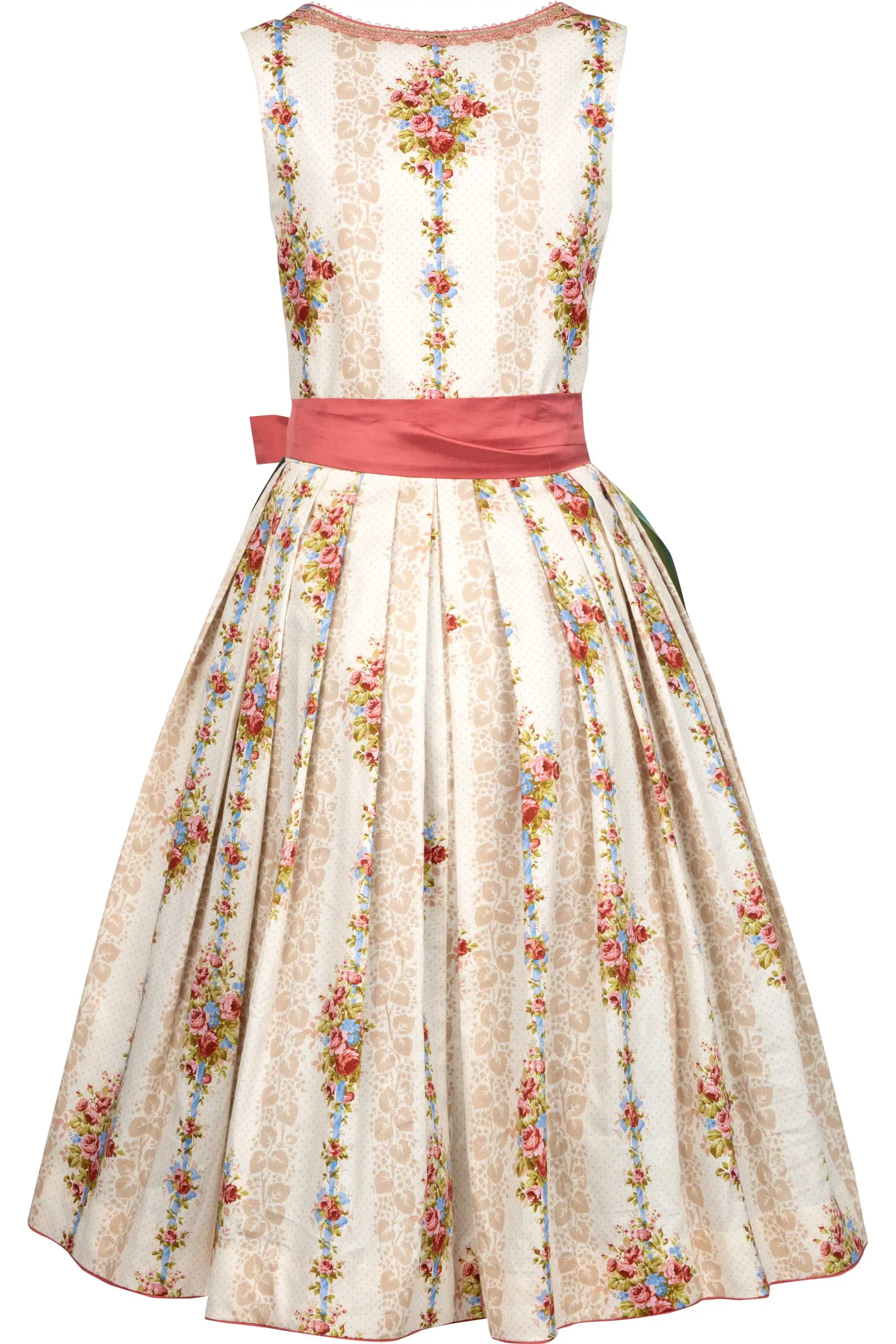 Sportalm Dirndl Nostalgie mit grüner Seidenschürze hinten