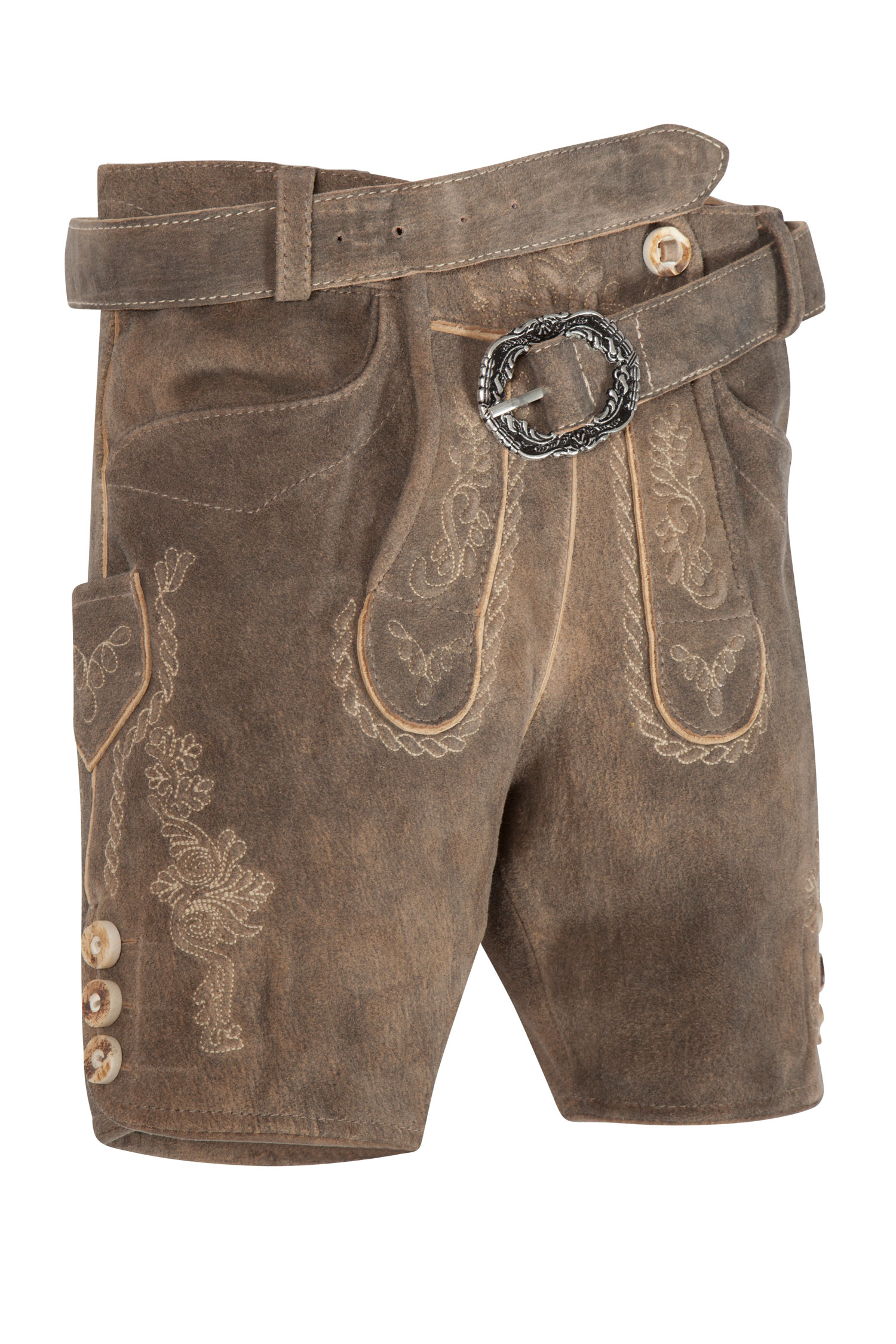 Kurze Kinder Lederhose Alois in mittelbraun Kurze Kinder Lederhose Alois in mittelbraun