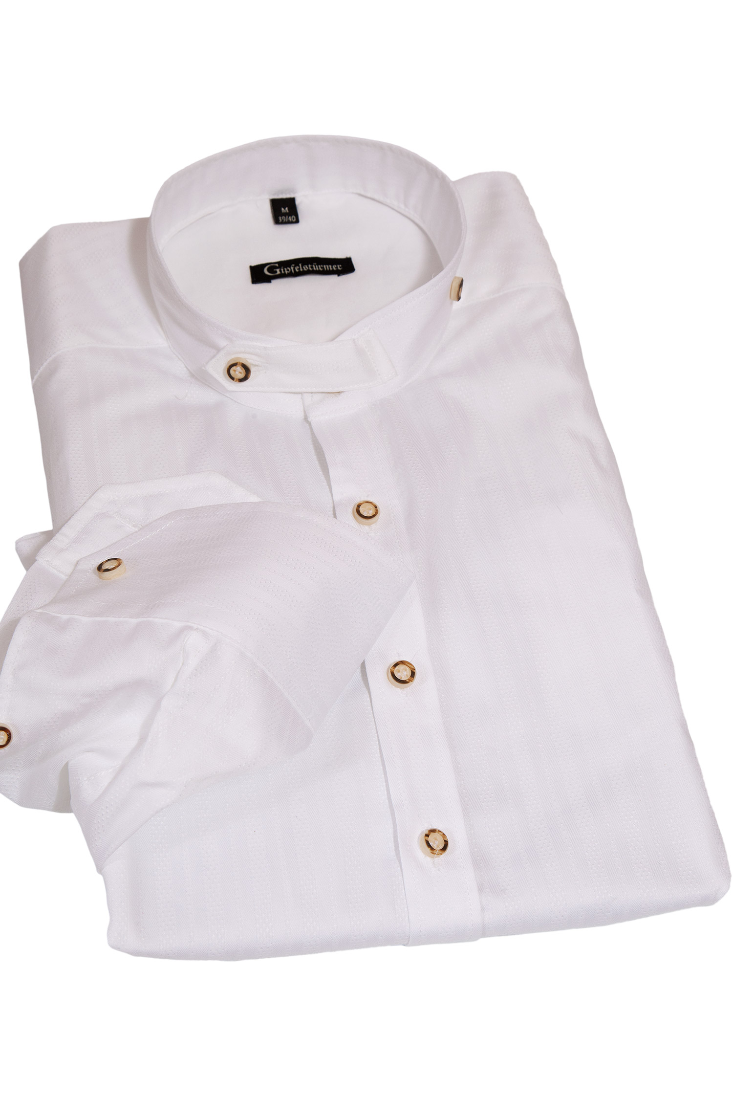 trachtenhemd-strukturiert-weiss-1502-0013-ws2-20-08d-2878-a Trachtenhemd in weiß mit Struktur und Stehkragen
