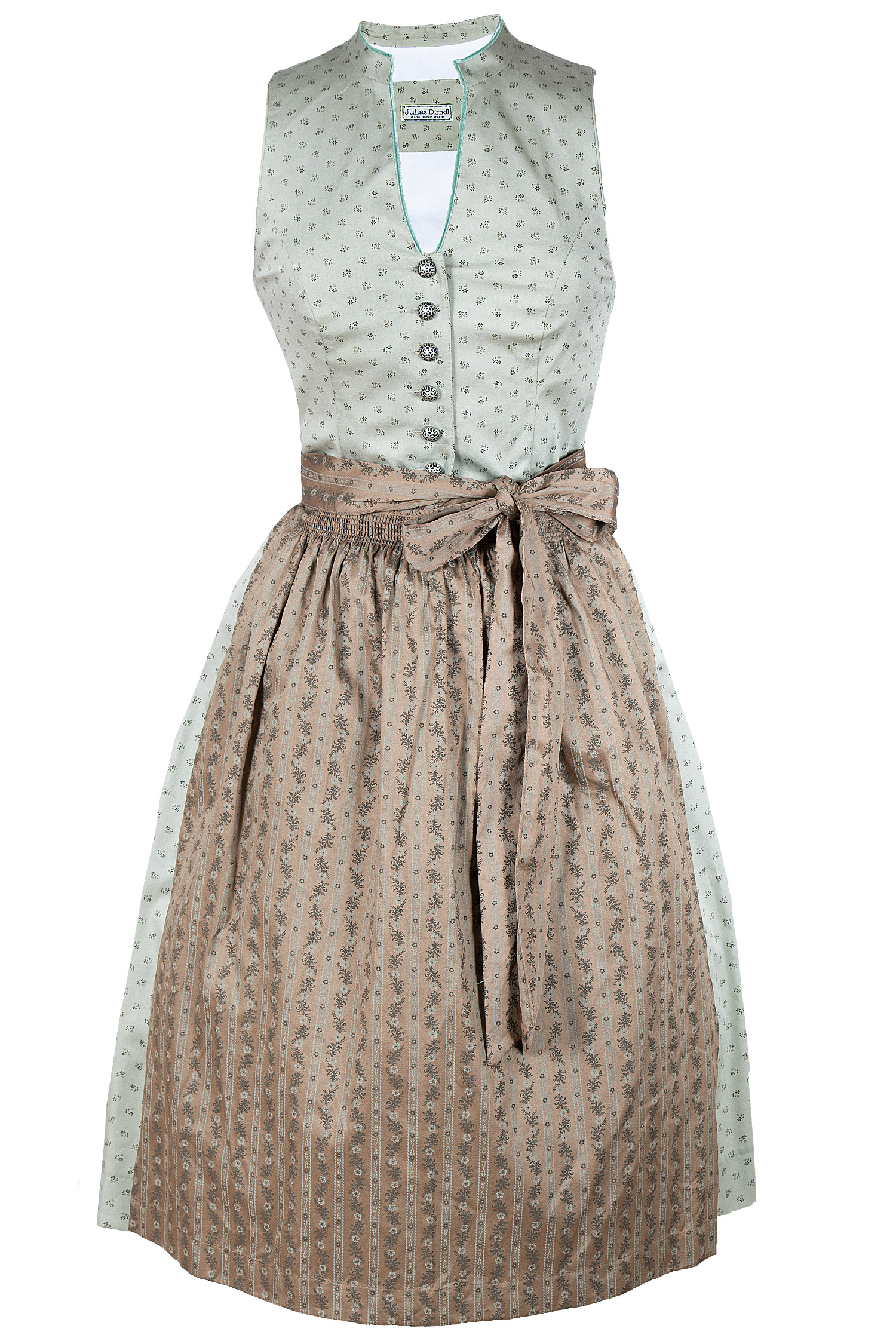 3091-1509-gn4-22-09d-2740 Dirndl hochgeschlossen in zartem hellgrün