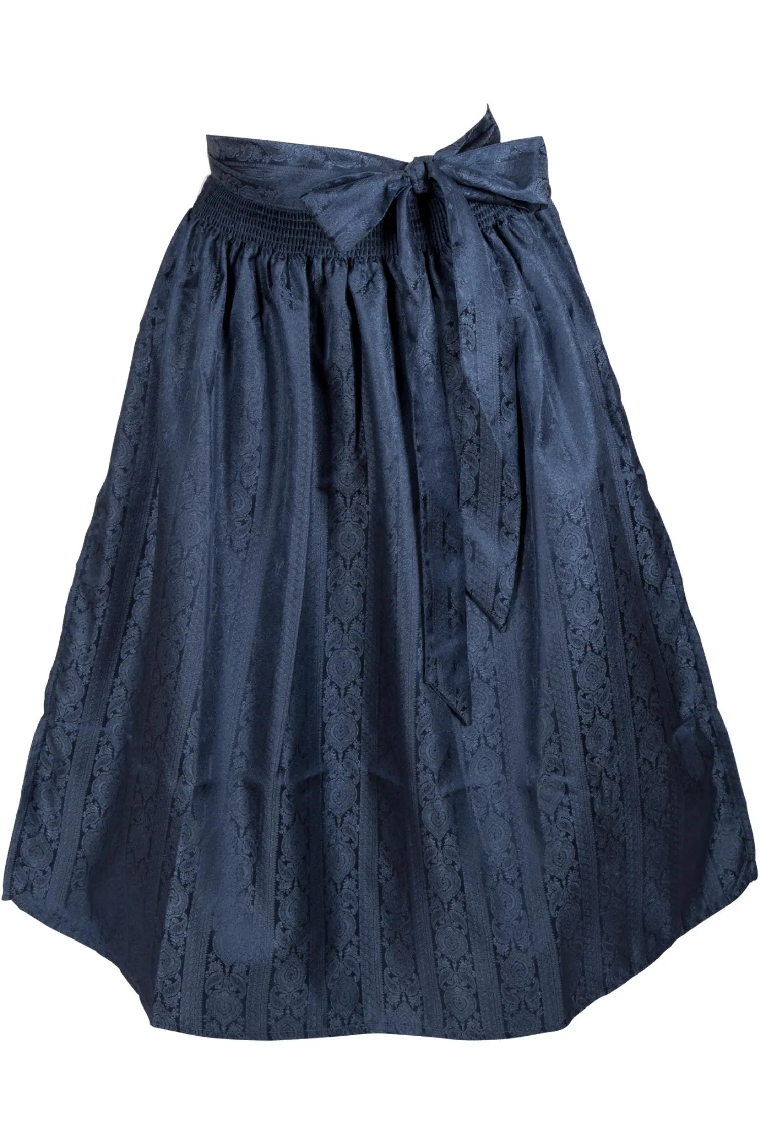 3139-0082-bl5-23-05-m8633 Dirndlschürze Corinna in dunkelblau 70 cm