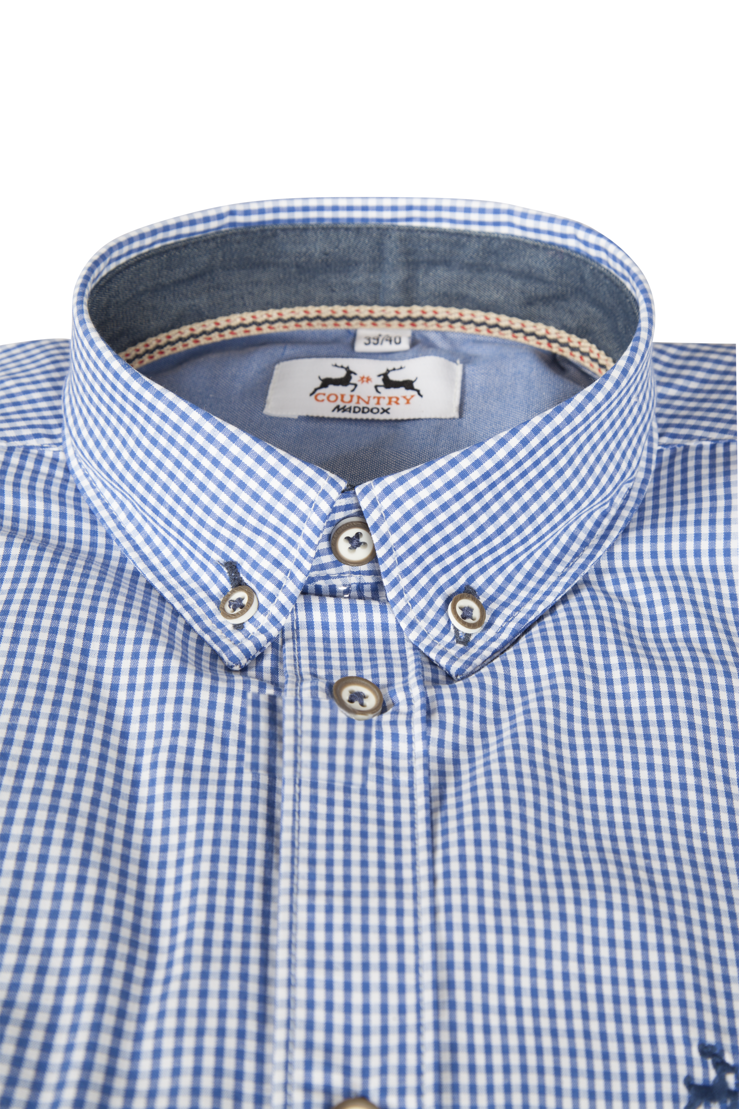 1523-2365-bl6-23-05-q9613xBQxGfHDNleE5 Trachtenhemd in blau/weiß kariert - Detail Kragen