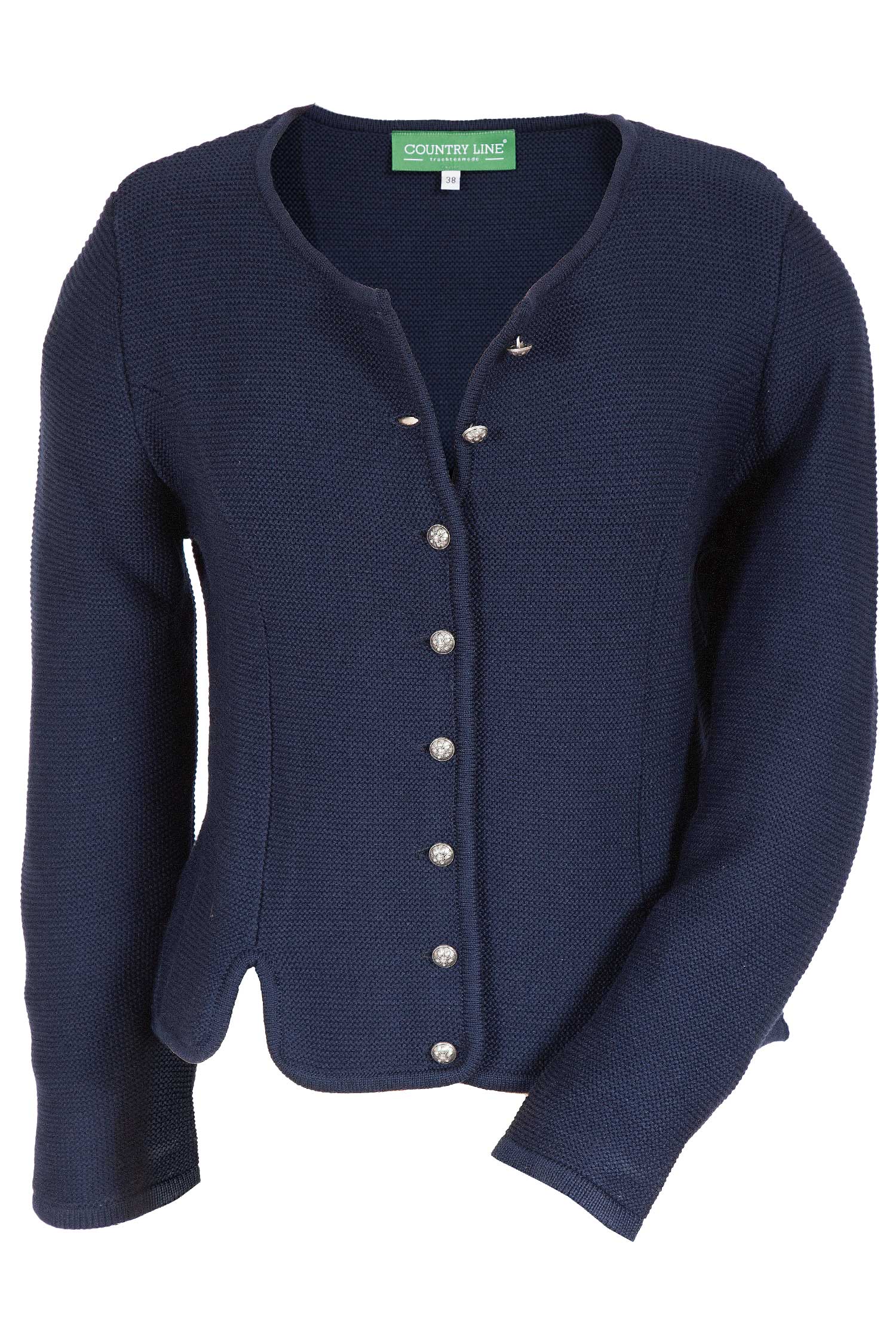 Trachten Strickjacke in dunkelblau von Country Line Damen Trachten Strickjacke in dunkelblau