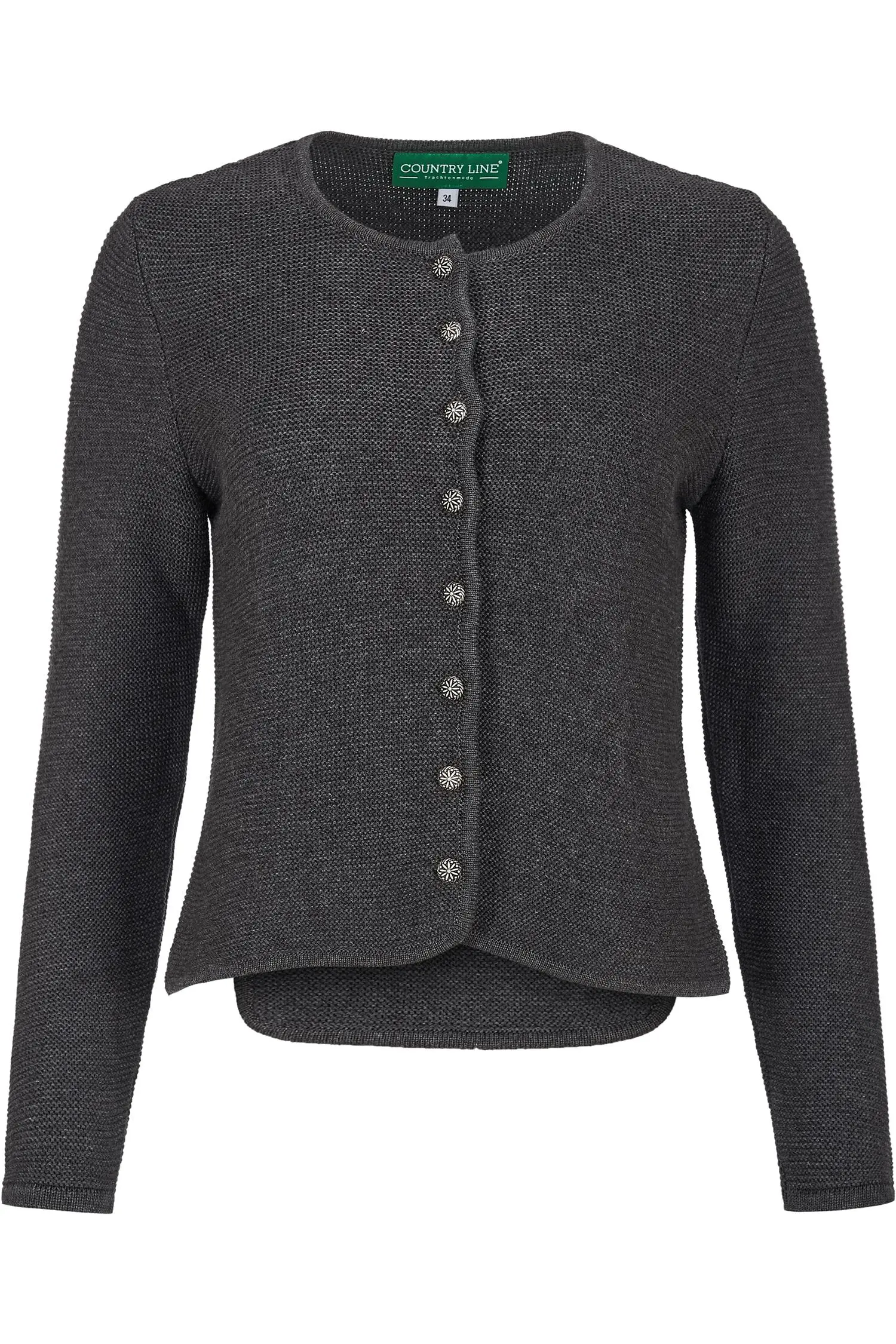 Trachten Strickjacke von Country Line in Anthrazit Country Line Strickjacke Schwarz