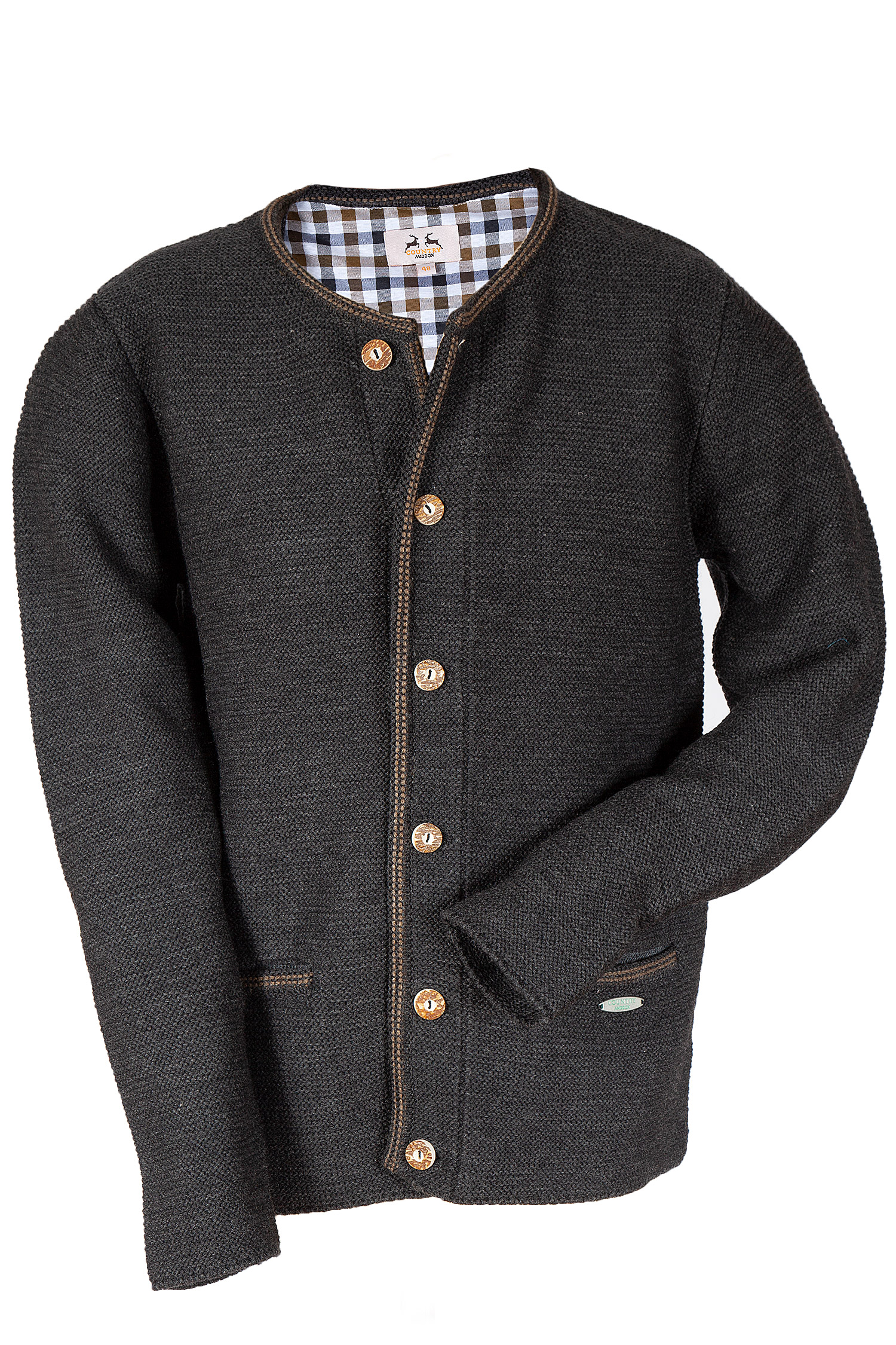 Trachten Strickjacke Hausstein in schwarz Trachten Strickjacke Hausstein in schwarz