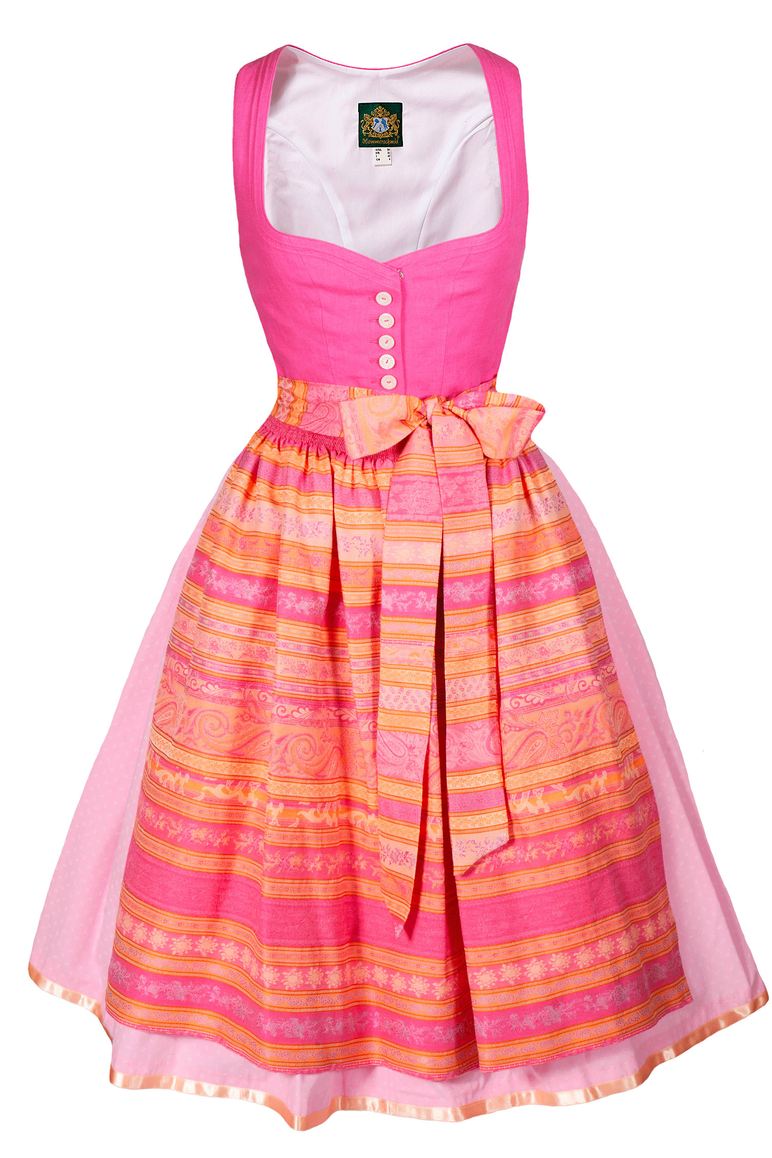 3094-1272-RO6-23-03c-4095a Dirndl Rothsee von Hammerschmid in pink mit aufregender Schürze
