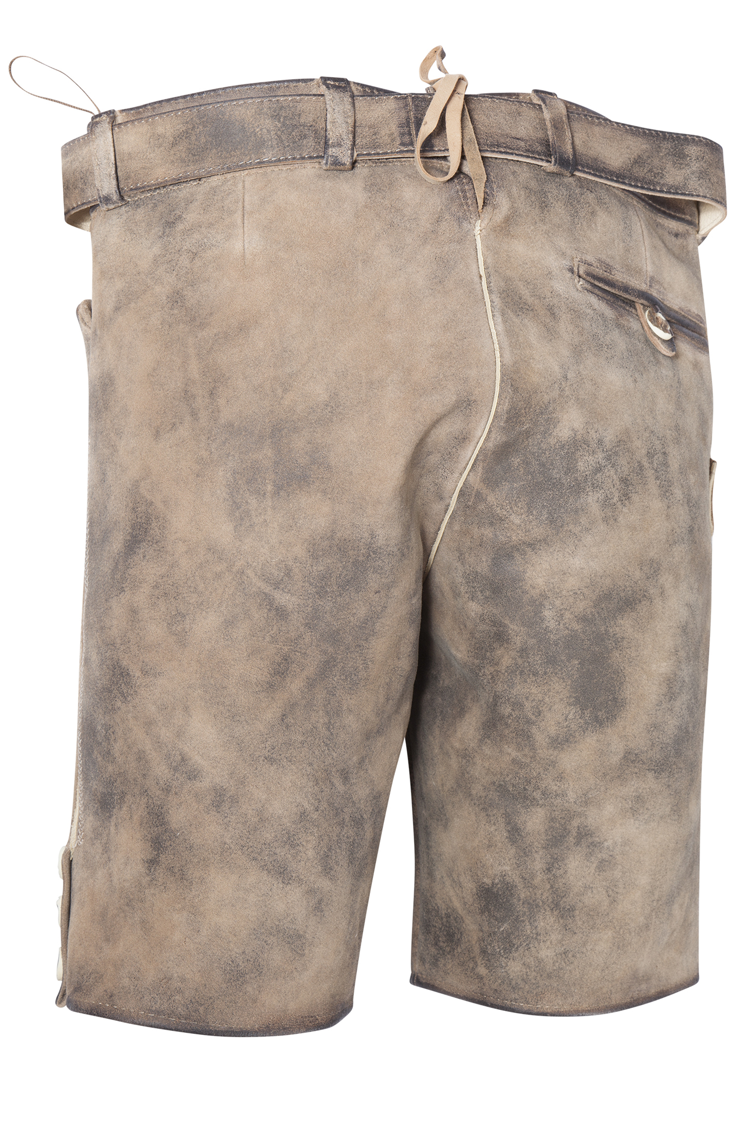 1601-1023-2NA-23-05-e7281 Lederhose Amberg in camel mit Gürtel - Rückansicht
