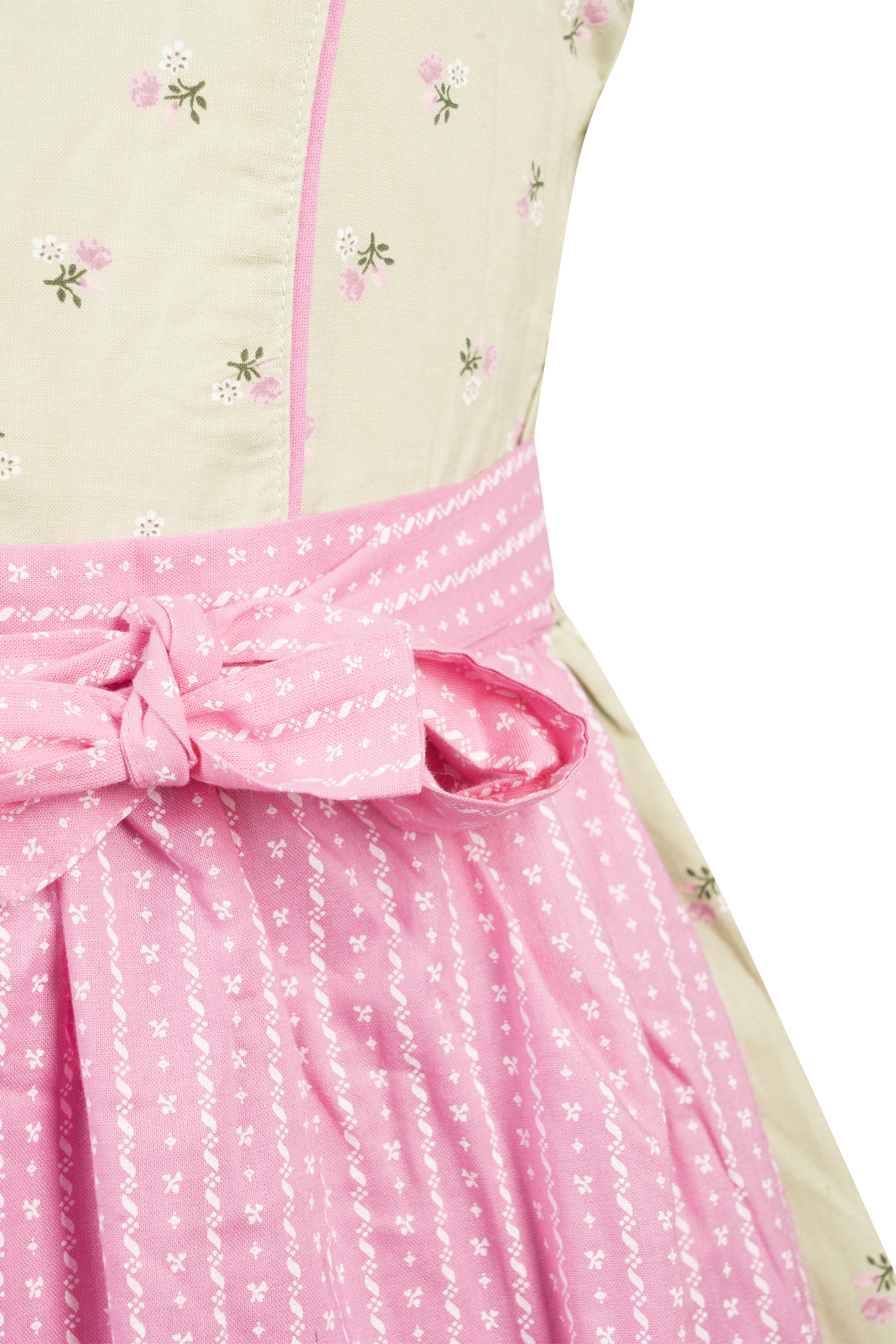 4753-1477-gn4-24-07-0405183 Kinderdirndl in Salbei/Rosa Farben Detail Mieder