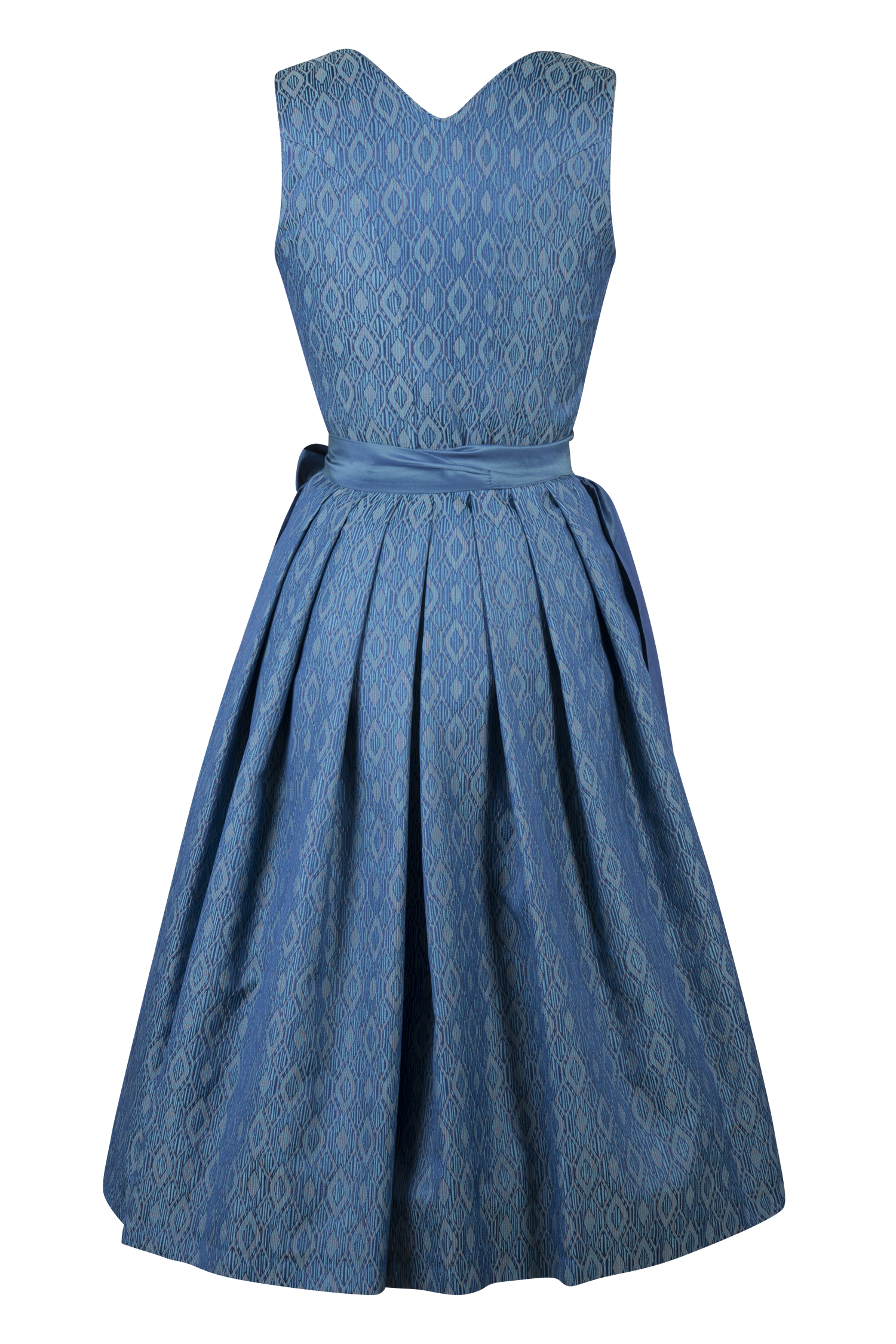 Dirndl Wioletta in Royal Blau Rückansicht