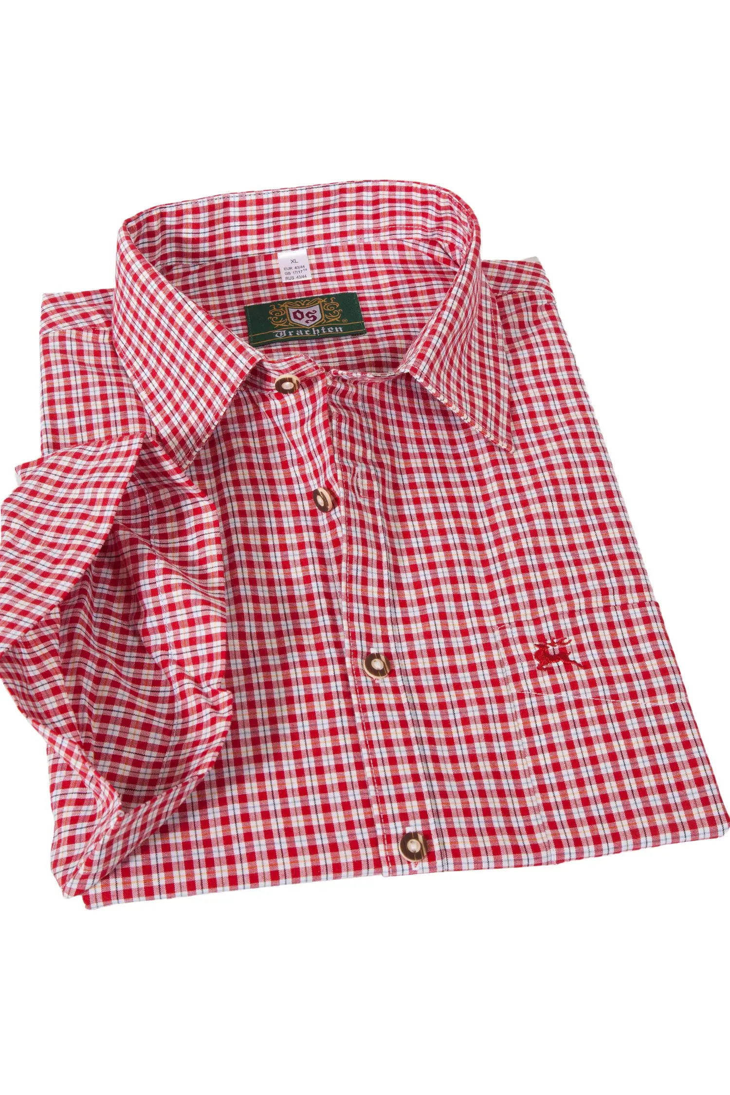 trachtenhemd-kurzarm-rot-kariert-1555-1064-rt5-19-04d-8577-a Trachtenhemd rot kariert kurzärmelig
