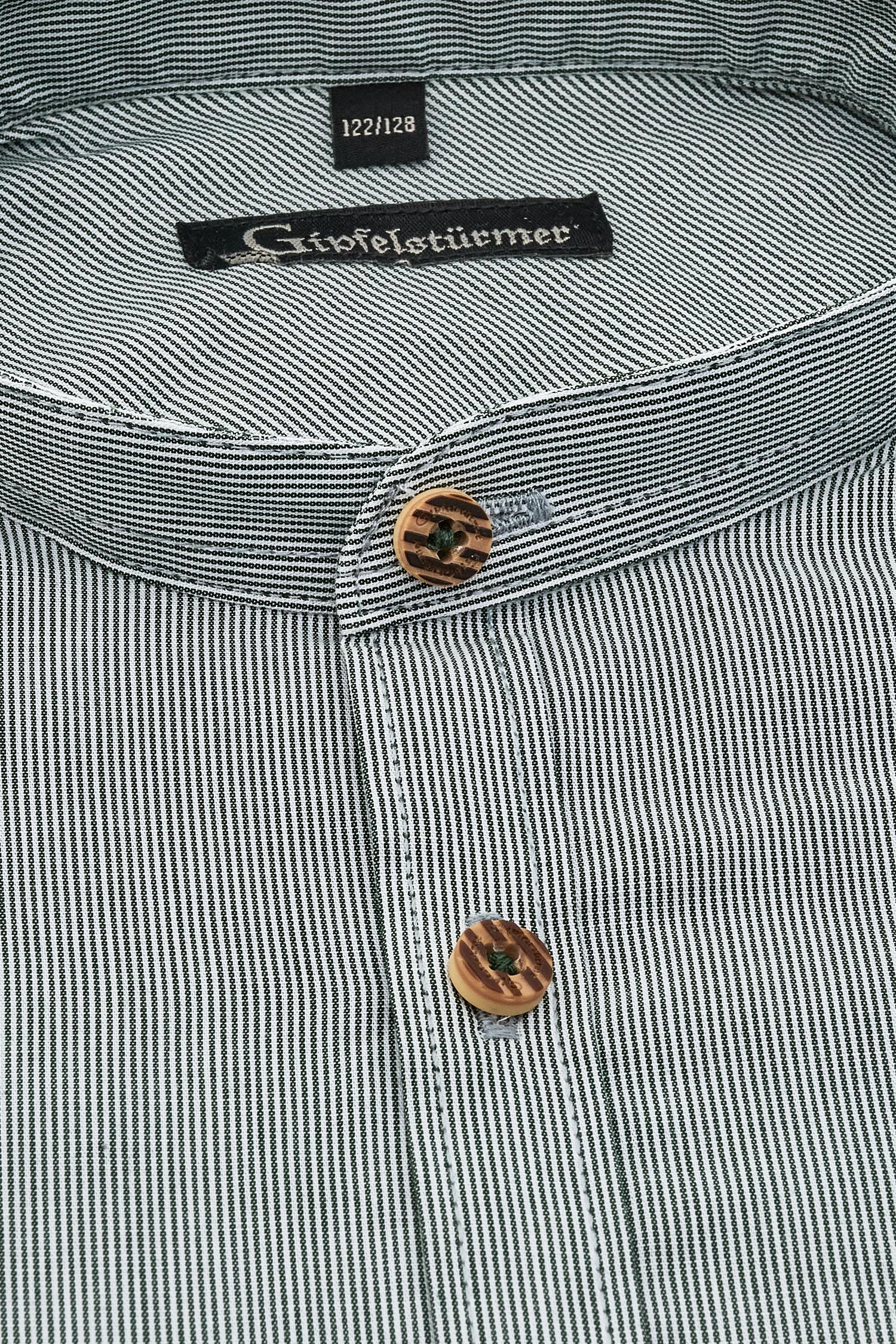 OS Trachten Hemd für Kinder Grün/Weiß kariert