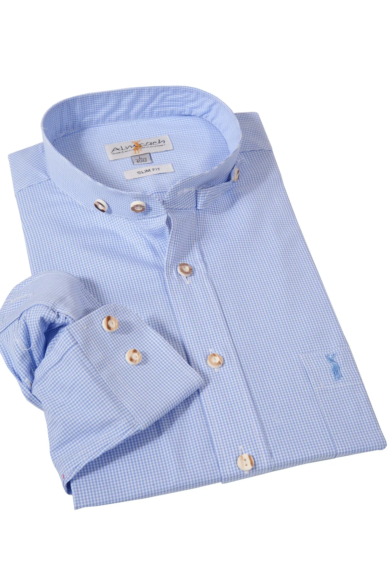 trachtenhemd-hellblau-stehkragen-1524-1040-bl3-19-01d-2418-a Trachtenhemd mit Stehkragen von Almsach in hellblau