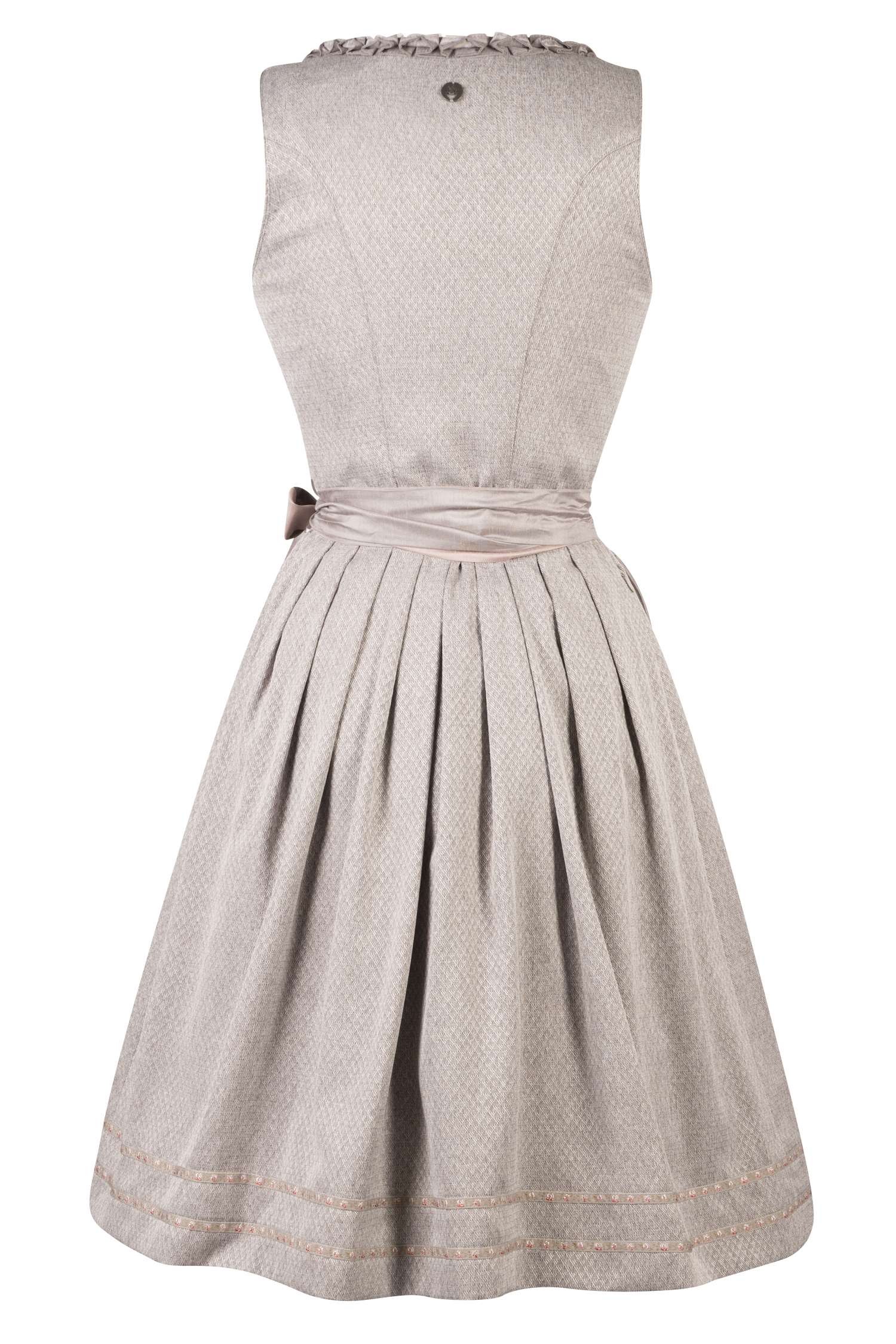 3087-0035-be5-24-04-2504852 Dirndl Diva in Taupe Rückansicht