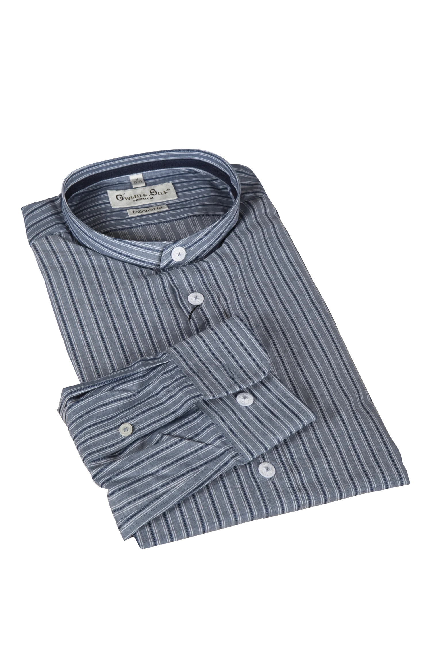 1529-0066-GR8-23-06-b0451 Trachtenhemd grau/blau