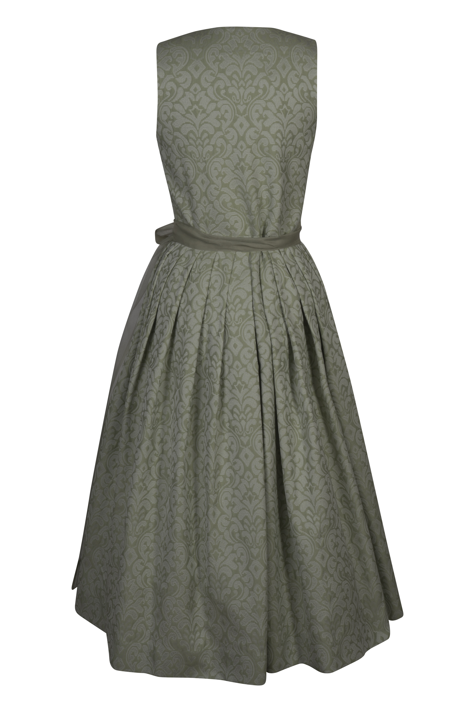 3048-1102-gn2-24-01-1103909 Sportalm Dirndl in hellgrün mit Seidenschürze - Rückansicht