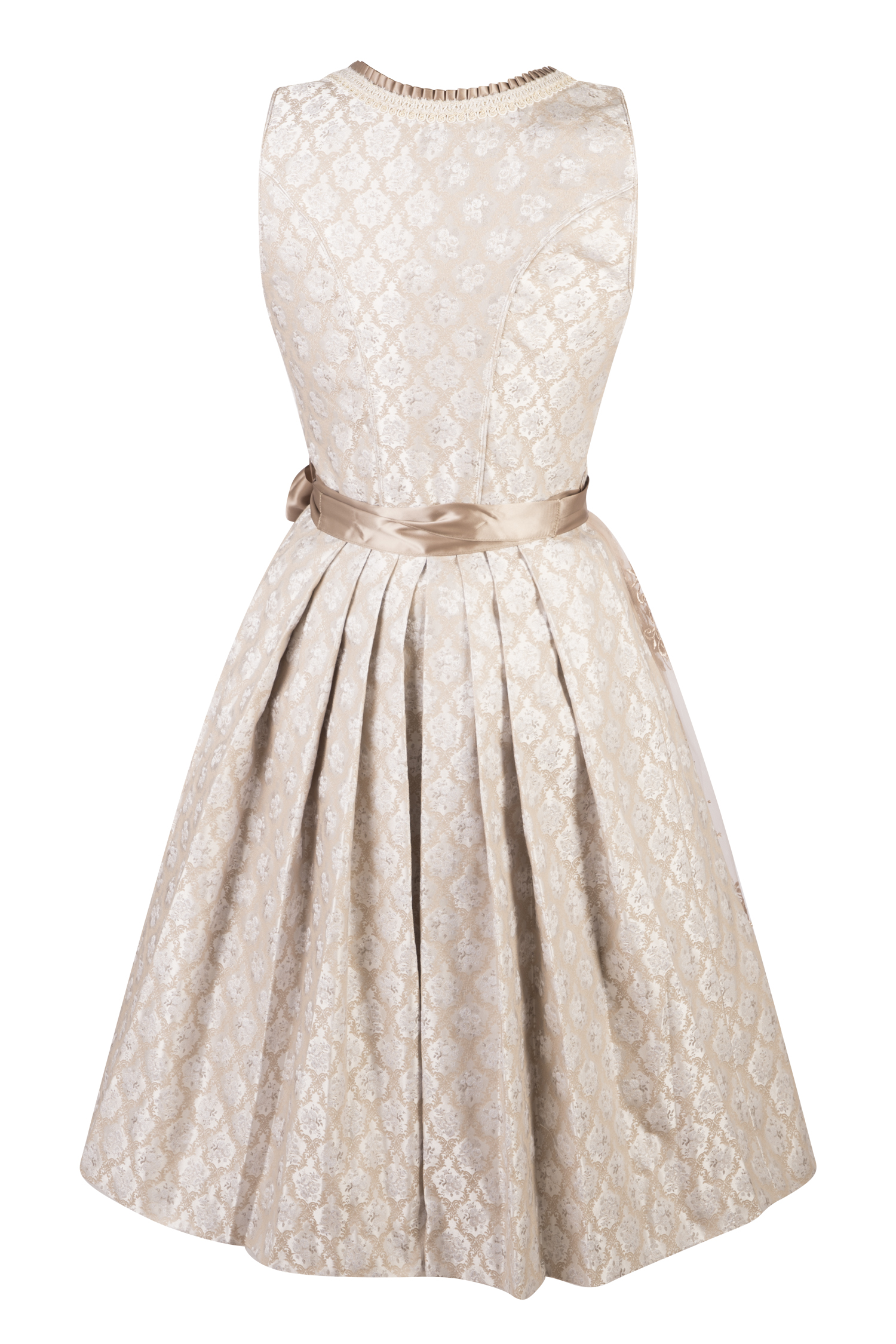 3067-1469-be3-23-08-1701901 Dirndl Marcy in champagner als Brautdirndl - Rückansicht