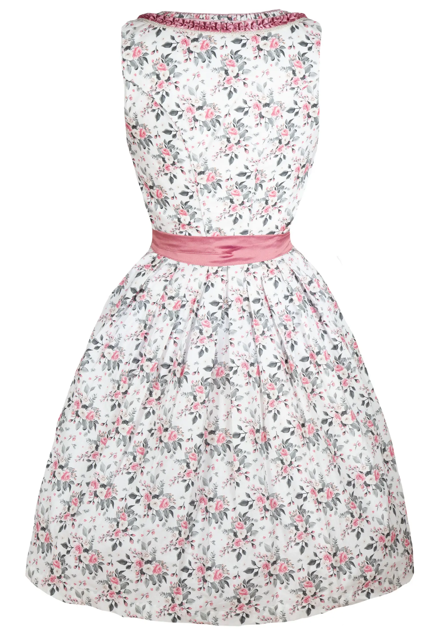 3051-1519-RO2-23-04e-5878d Romantisches Blumendirndl von Gamsbock mit Rosen - Rückansicht