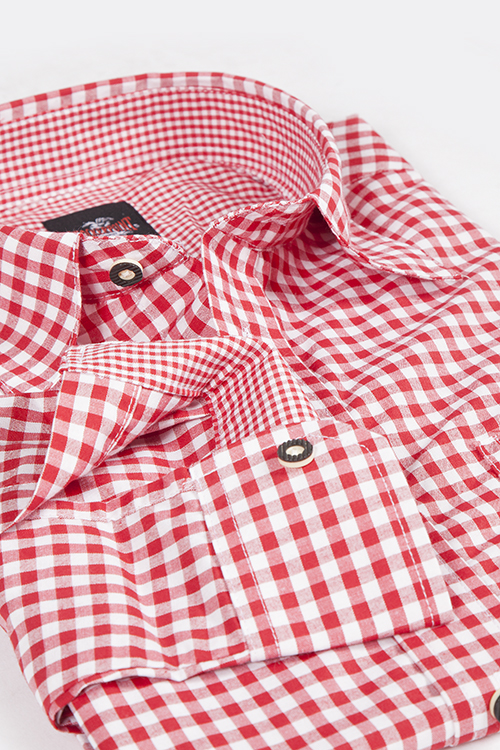 Trachtenhemd rot weiß kariert stockerpoint 2