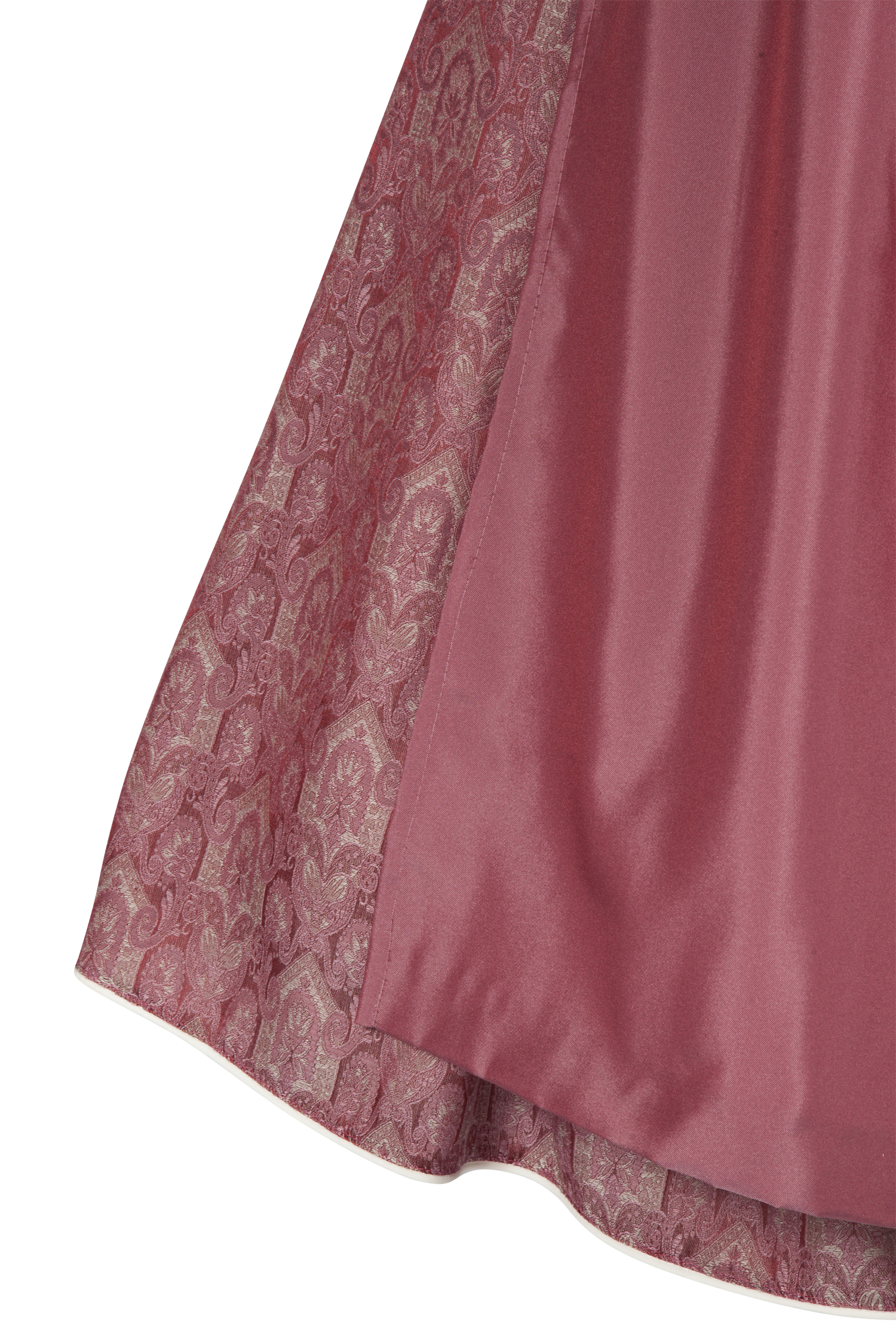 3098-0347-RO8-23-06-a0314 Wiesn Dirndl in pink mit schimmernder Schürze - Detail Rock