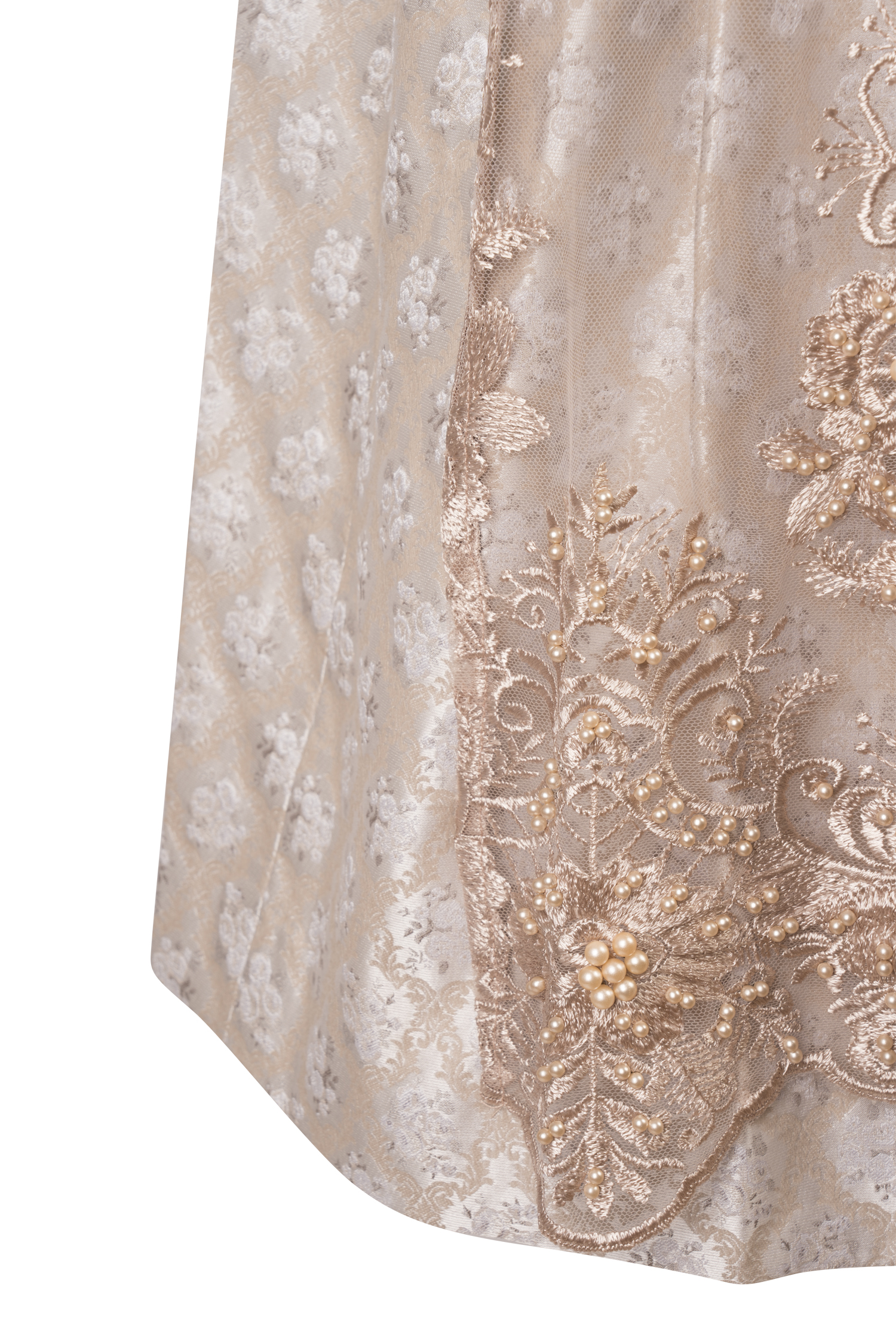 3067-1469-be3-23-08-1701899 Dirndl Marcy in champagner als Brautdirndl - Detail Rock
