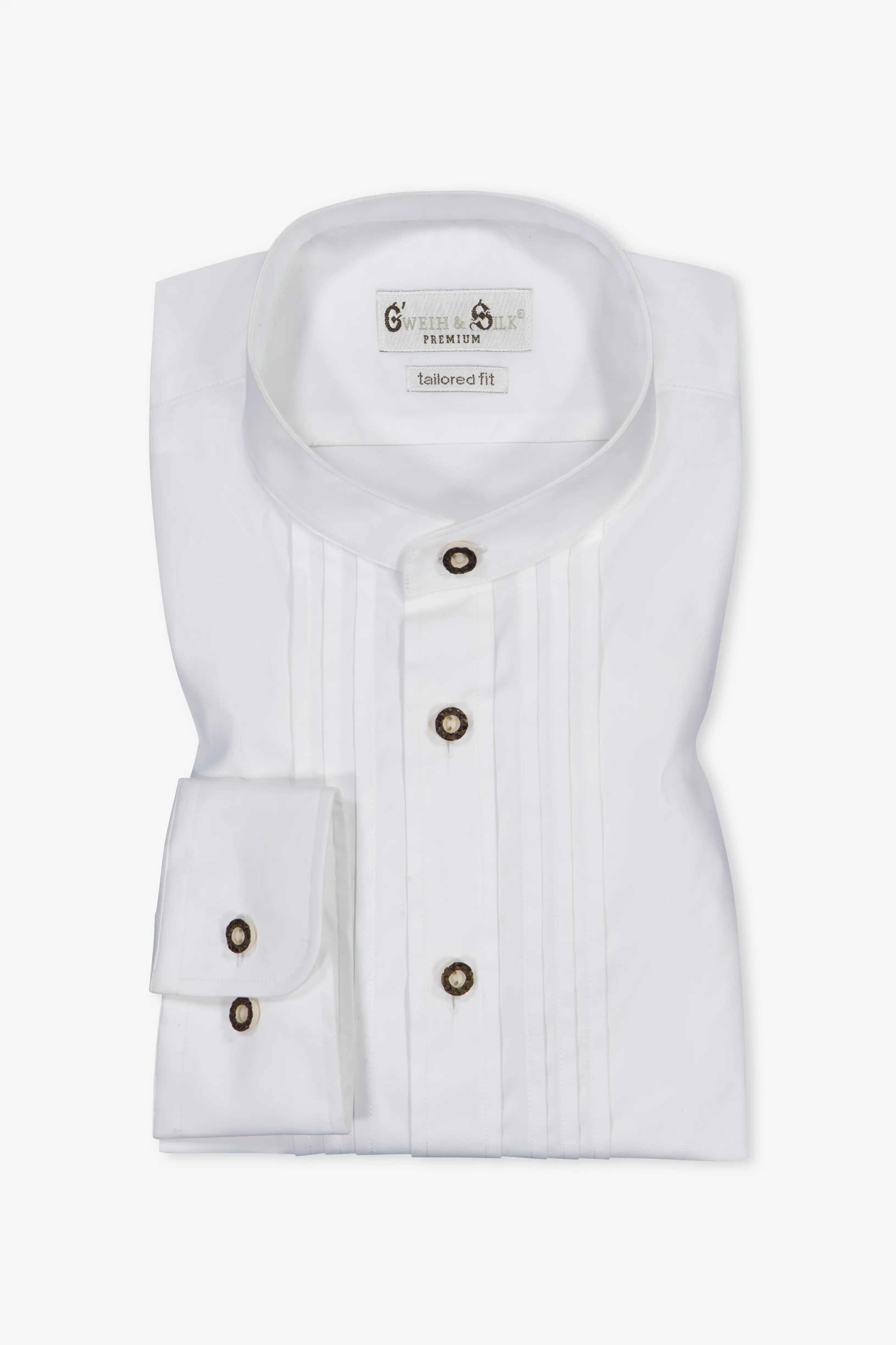 Trachtenhemd Spitzingsee von Gweih & Silk Weißes Herren Trachtenhemd Spitzingsee von Gweih & Silk