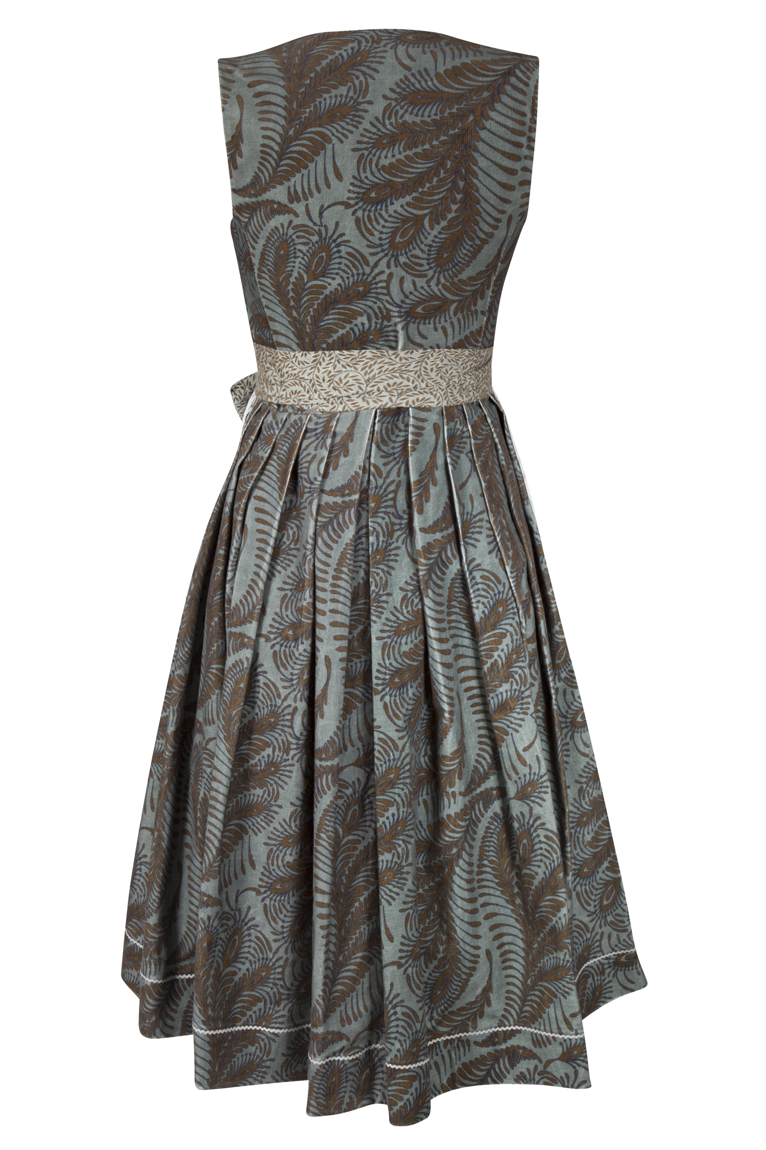 3099-0312-bl6-23-07b-1179 Sportalm Dirndl im Corddesign mit extra Gürtel - Rückansicht