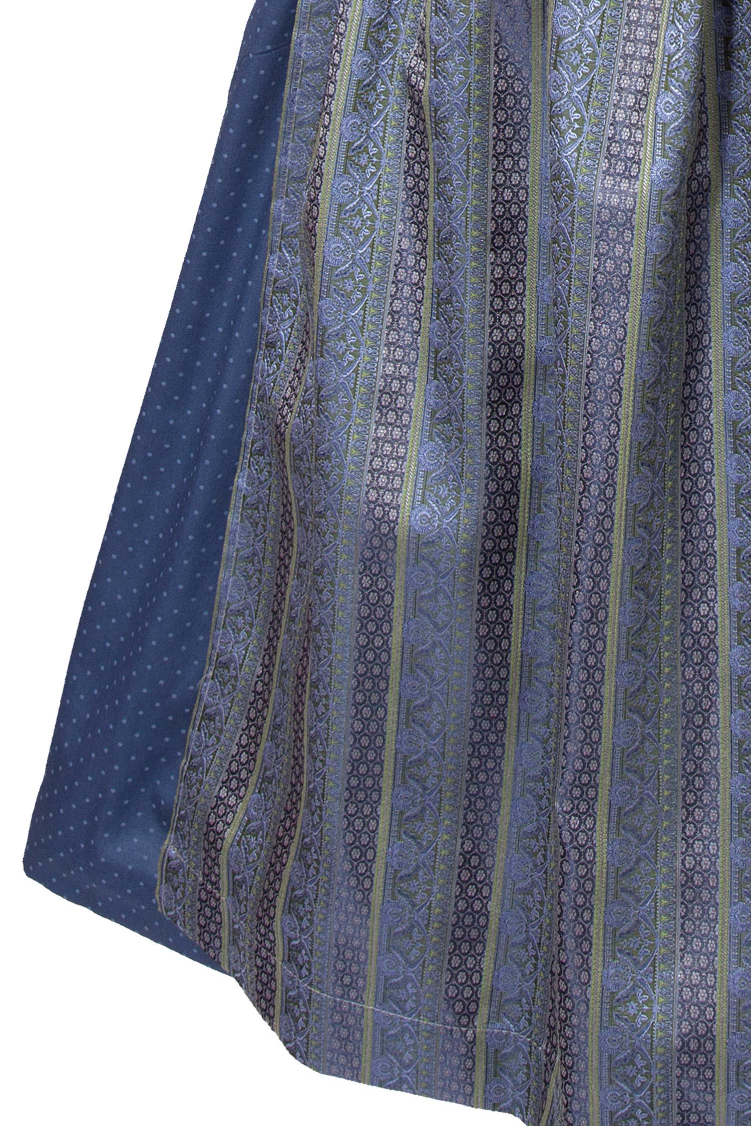 Midi Dirndl Karin in dunkelblau edel schimmernd xxl detail