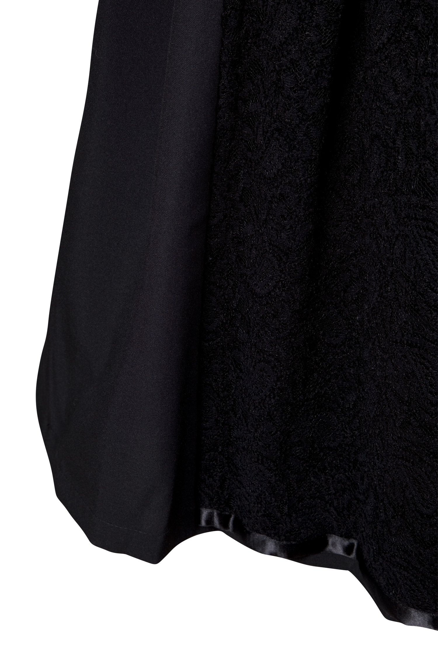 3097-1808-sw5-23-11-290018 Stretchdirndl in schwarz mit Netzschürze - Detail Rock