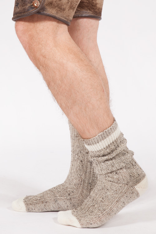 Trachten Socken in natur & creme für Herren Herren Trachtensocken in beige natur melange