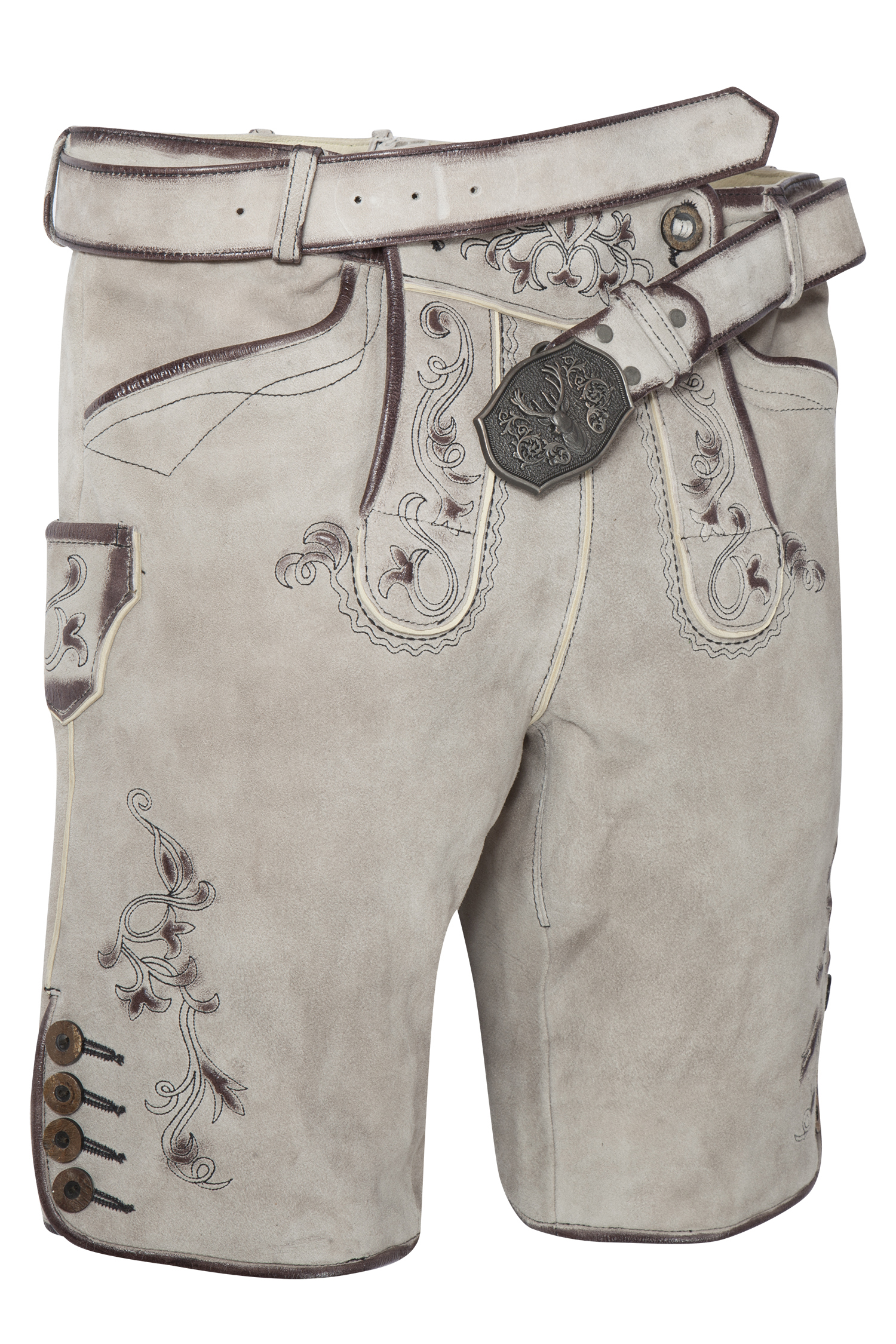 1608-0014-6SW-23-05-e7294 Kurze Lederhose in hellgrau