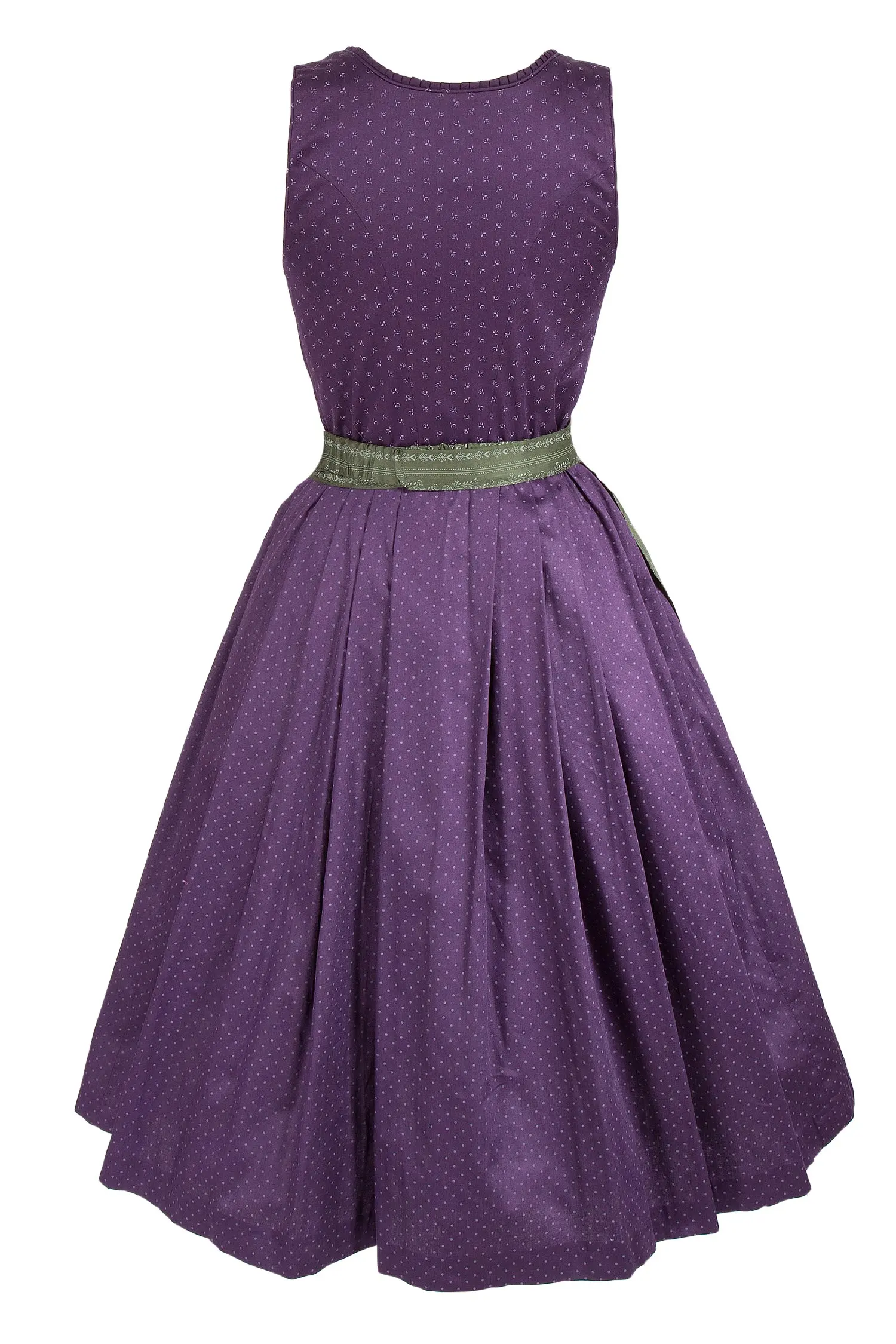 midi-dirndl-kathi-lila-gruen-3091-1400-vi8-18-08b-9162-c Midi Dirndl Kathi in aubergine und dunkelgrün hinten