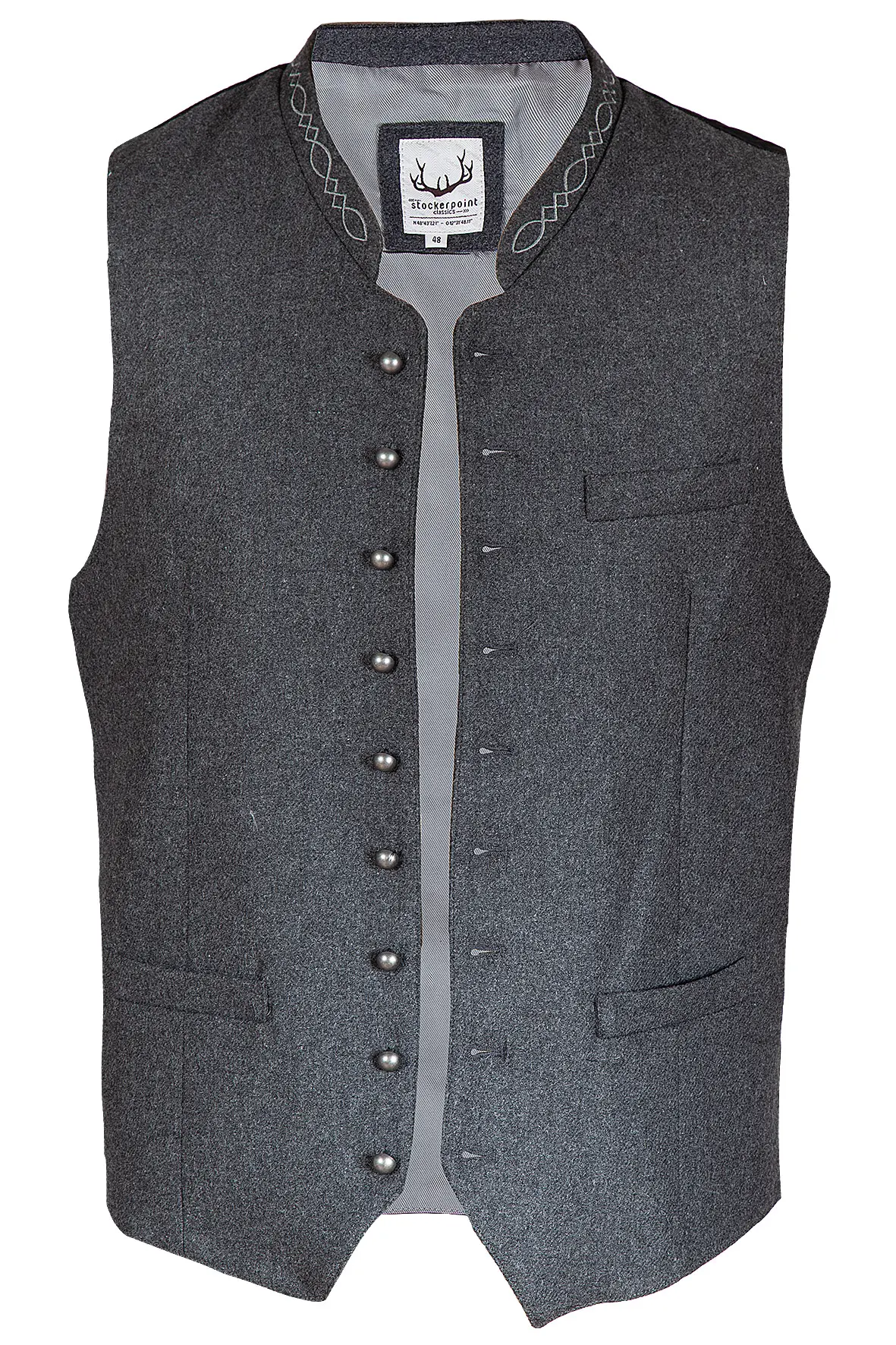 Trachtenweste aus Loden in grau