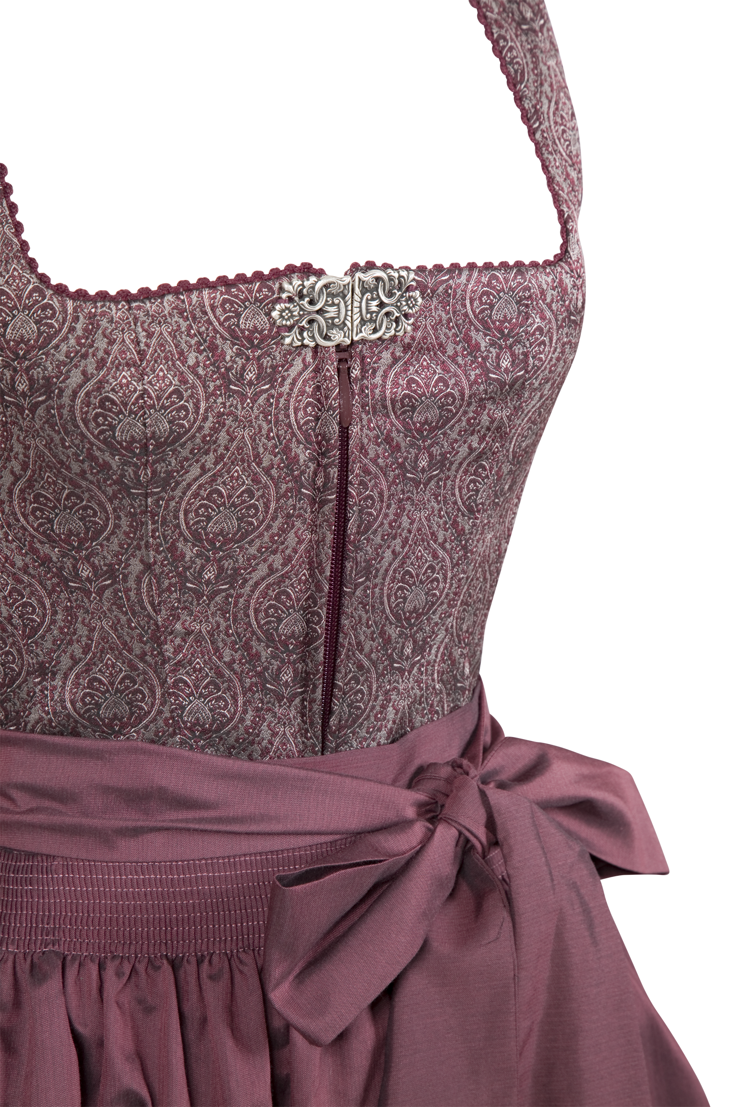 3098-0369-rt8-23-06f-0741jWFijXpOuKFrZ Zeitlos elegantes Dirndl in bordeaux - Detail Mieder