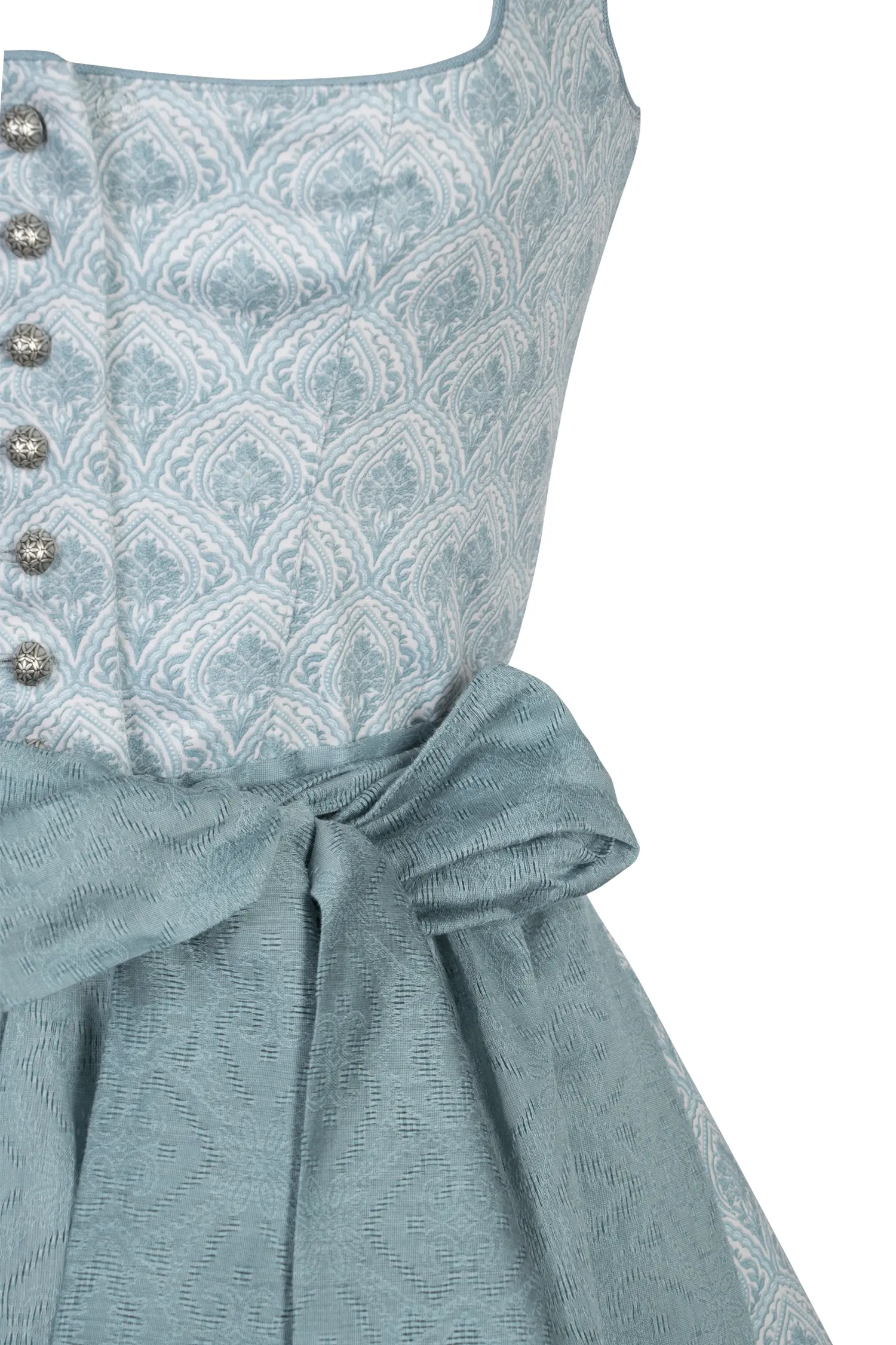 3097-1779-tk4-24-01-1803985 Sommerdirndl in mint mit luftiger Schürze - Detail Mieder