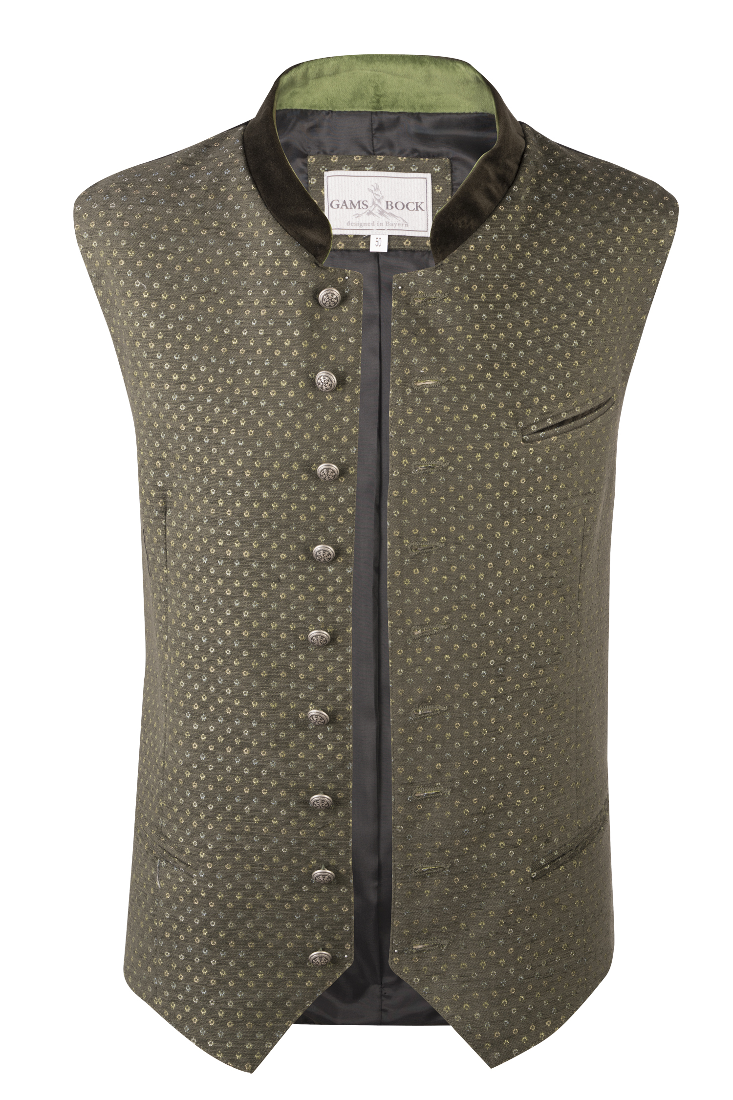 1345-0229-gn6-23-09-2802958 Herren Trachtenweste Leopold in oliv