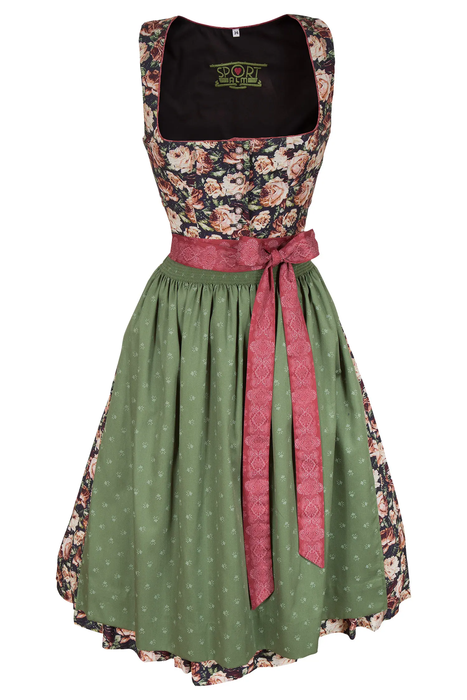 sportalm-dirndl-nostalgie-3099-0272-bl5-20-07-d-1864-a Sportalm Dirndl in schwarz mit nostalgischen Rosen