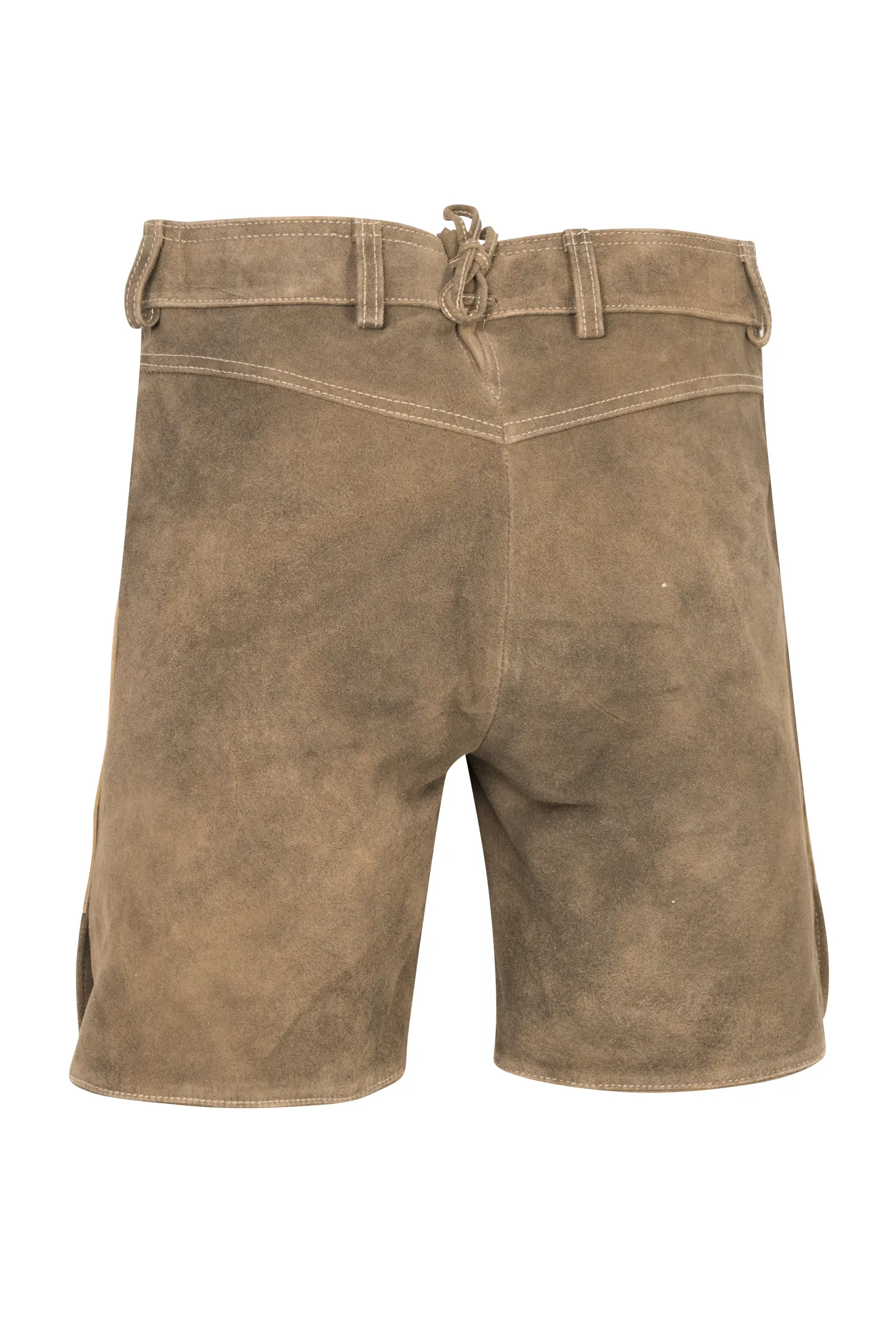 Lederhose Halensee in Braun Rückansicht