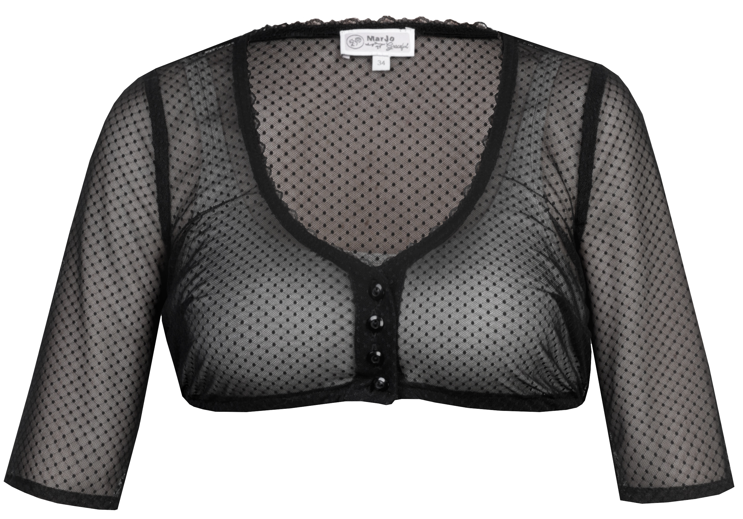 Dirndlbluse Ilena-Maria in schwarz