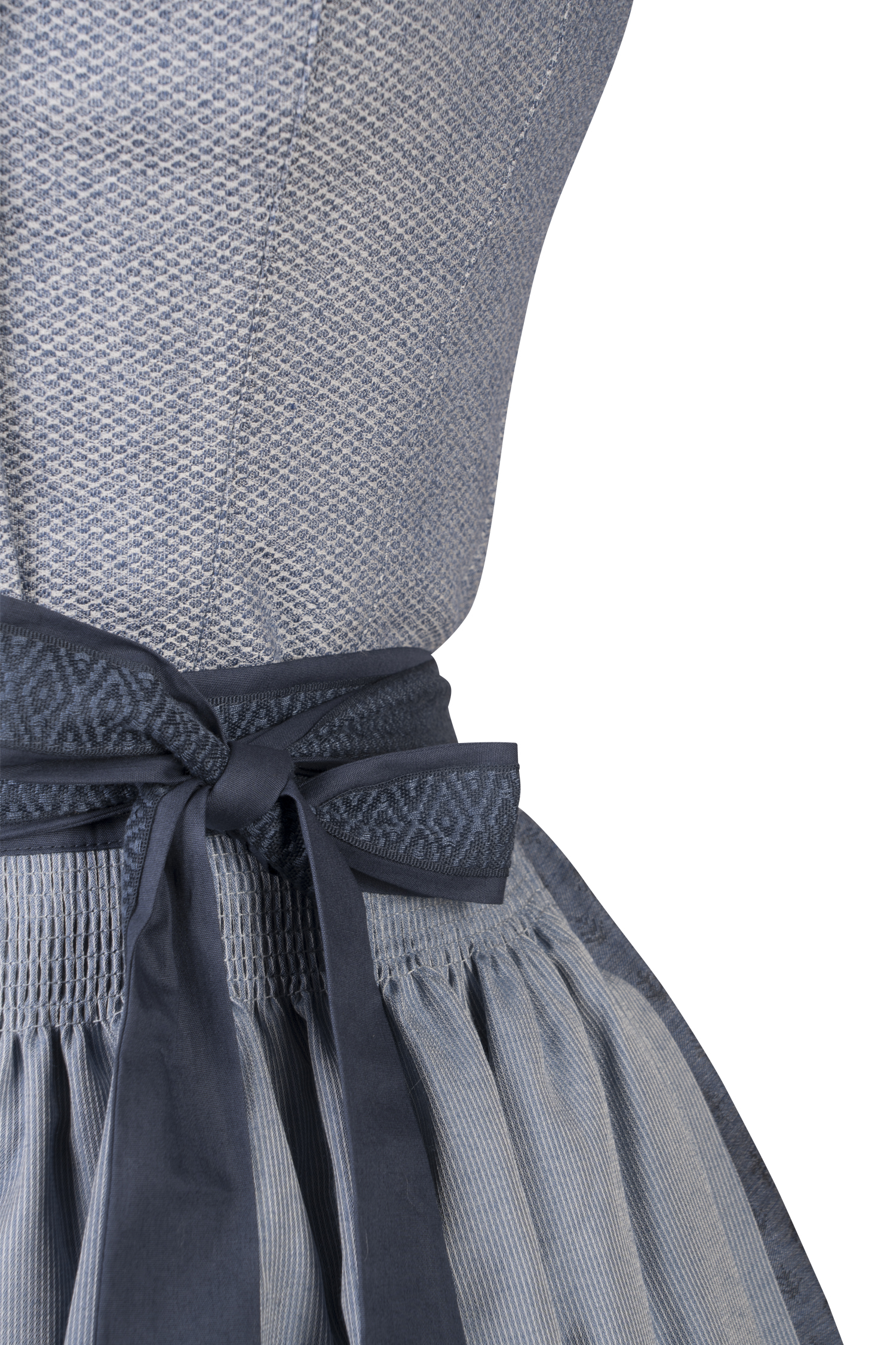 3098-0421-bl3-24-03-050504557 Blaues Designer Dirndl von Sissi ey! Detail Mieder