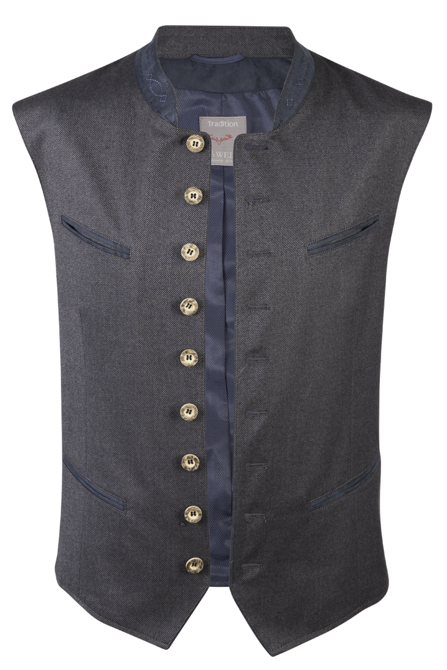 1346-0008-bl8-23-08-2802764 Trachtenweste Bodensee in dunkelblauer Wolleoptik