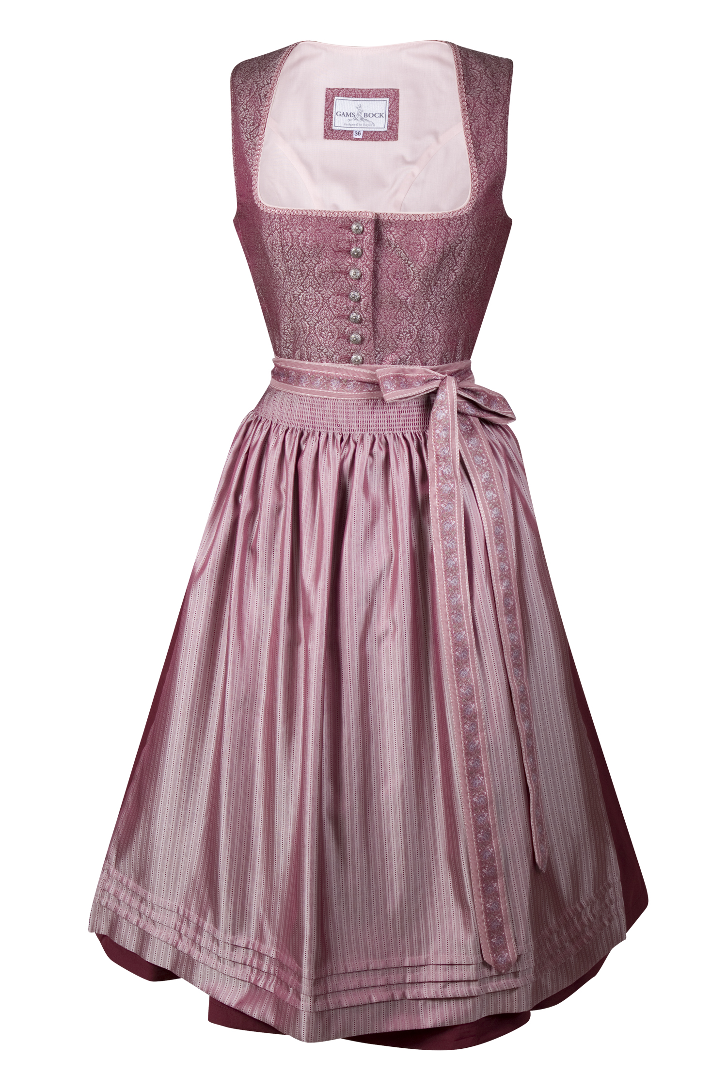 3043-0157-rt8-23-11-290001 Dirndl in festlichem Bordeaux mit Jacquardmieder