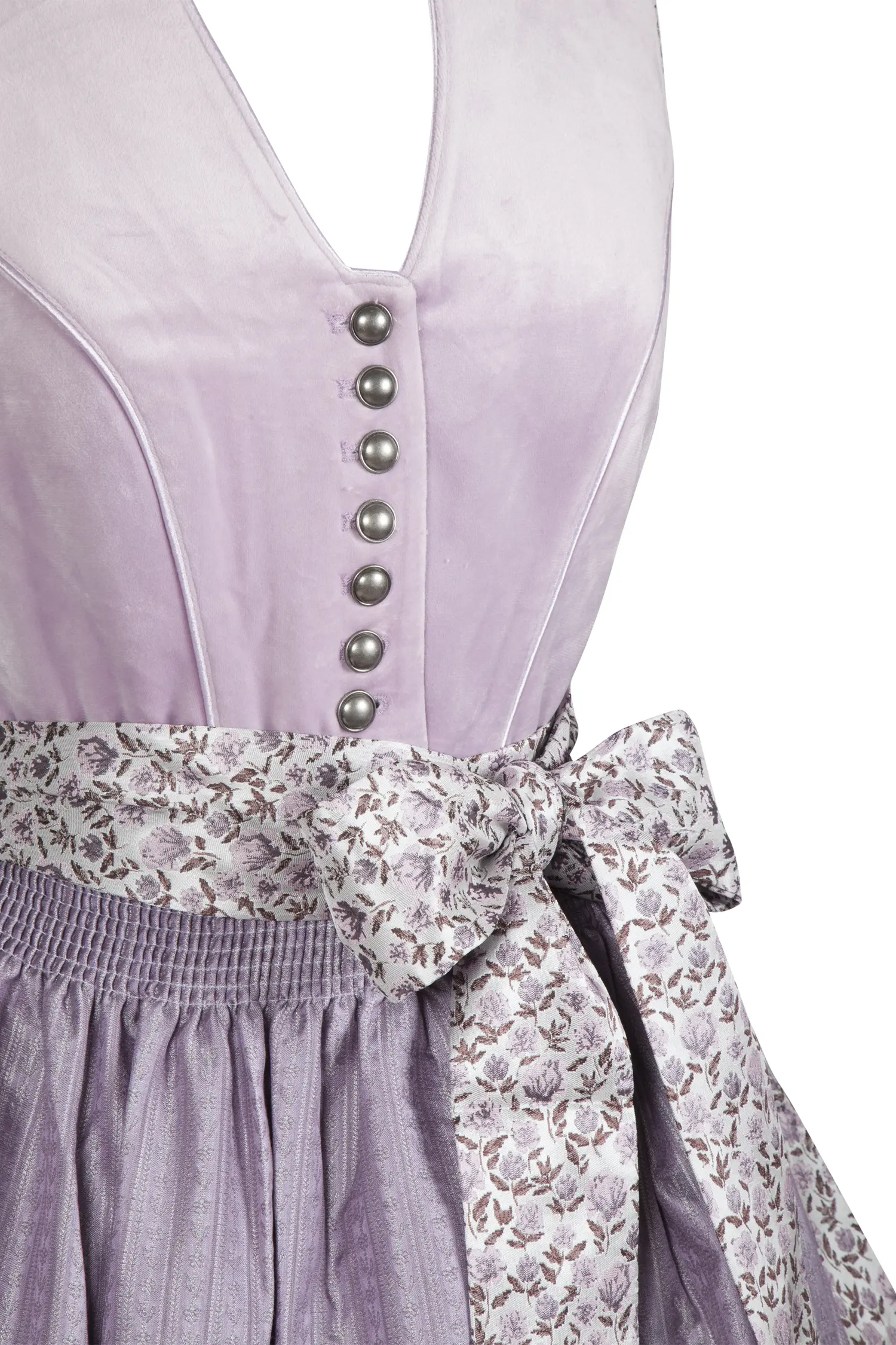 3087-0025-VI3-23-06-a0257 Samtdirndl Cady in lila - Detail Mieder