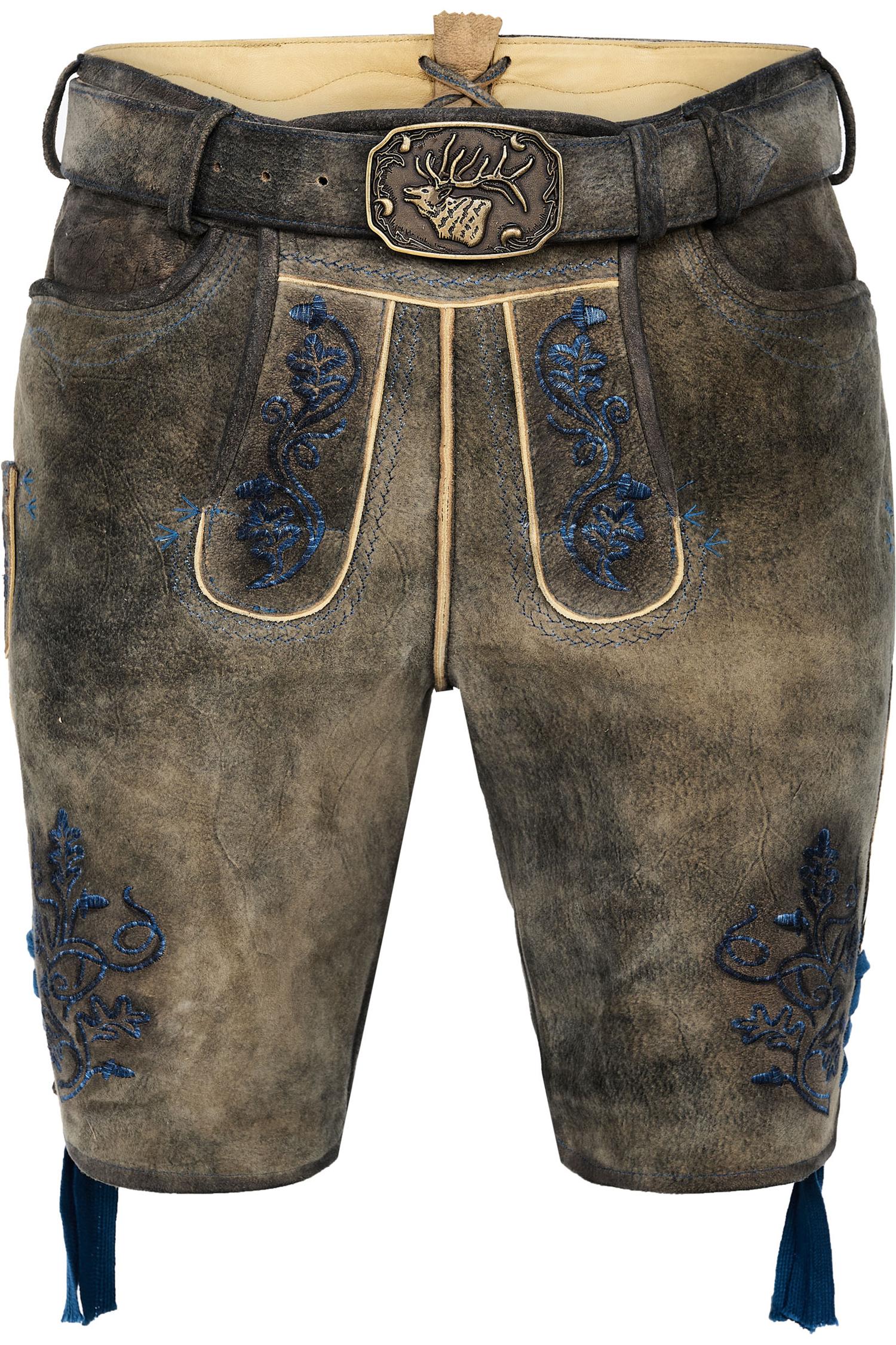 Spieth & Wensky Lederhose Fendo in dunkelbraun Lederhosen