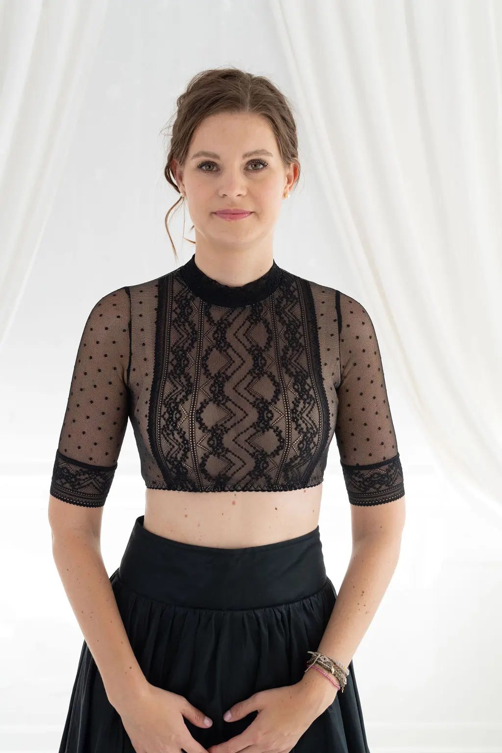 Dirndlbluse Denise von My Choice in Schwarz My Choice bluse schwarz