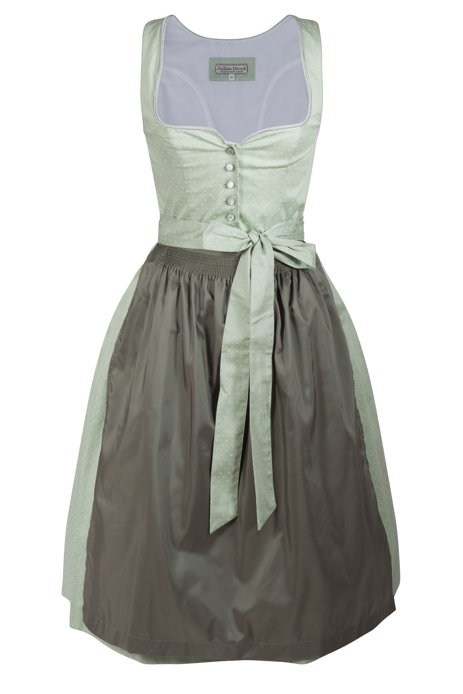 3091-1523-gn2-23-05f-7718 Limitiertes Dirndl Kathrin in hellgrün / salbei