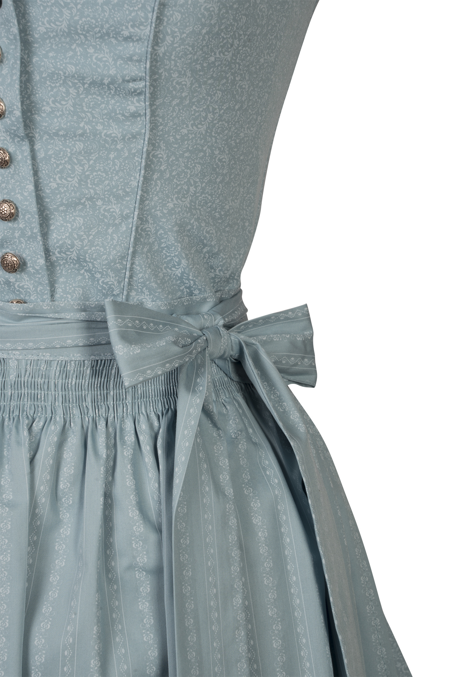 3091-1550-bl3-24-02-0604258 Dirndl Ida in hellem türkisblau - Detail Mieder